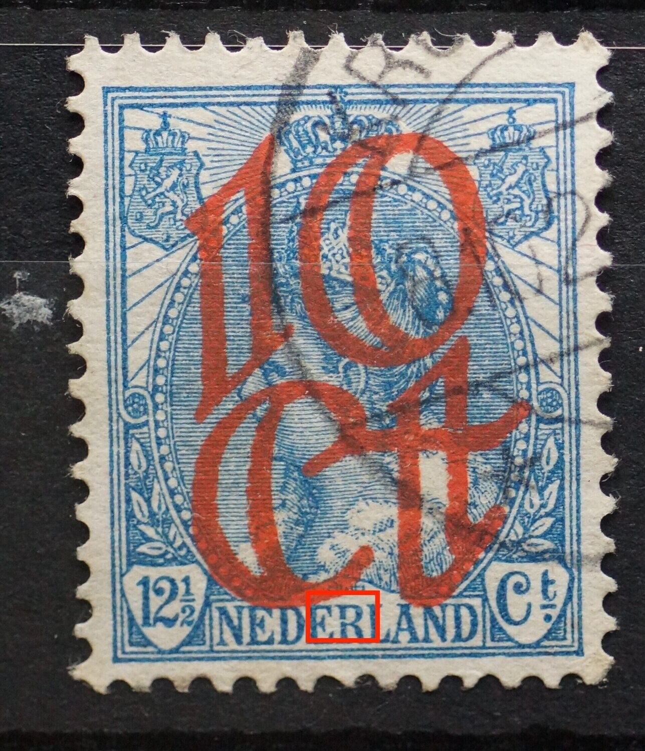 NVPH 118 - breuk in R van NEDERLAND NVPH 118 - breuk in R van NEDERLAND