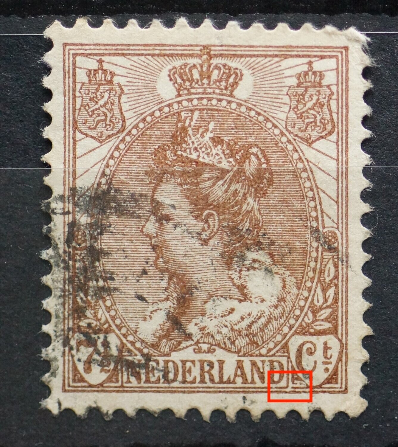 NVPH 61 - diverse beschadigingen links van Ct. NVPH 61 - diverse beschadigingen links van Ct.