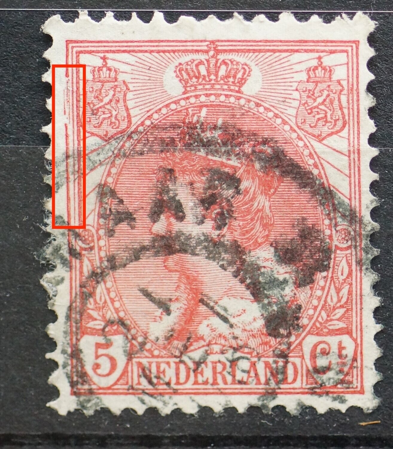 NVPH 60 - beschadigde kaderlijnen links NVPH 60 - beschadigde kaderlijnen links