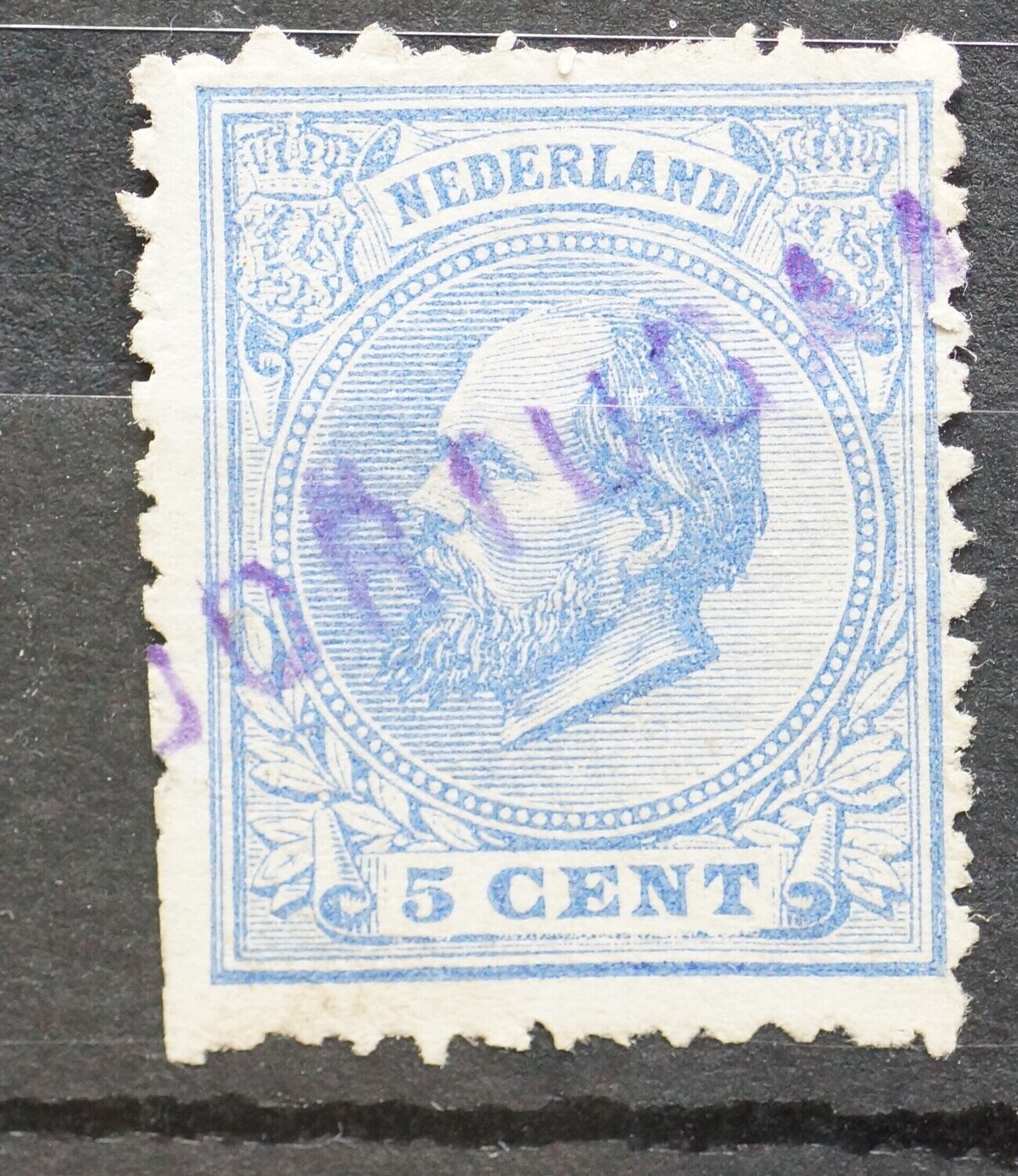 (P)oortugaa(l) (violet) op NVPH 19 (P)oortugaa(l) (violet) op NVPH 19