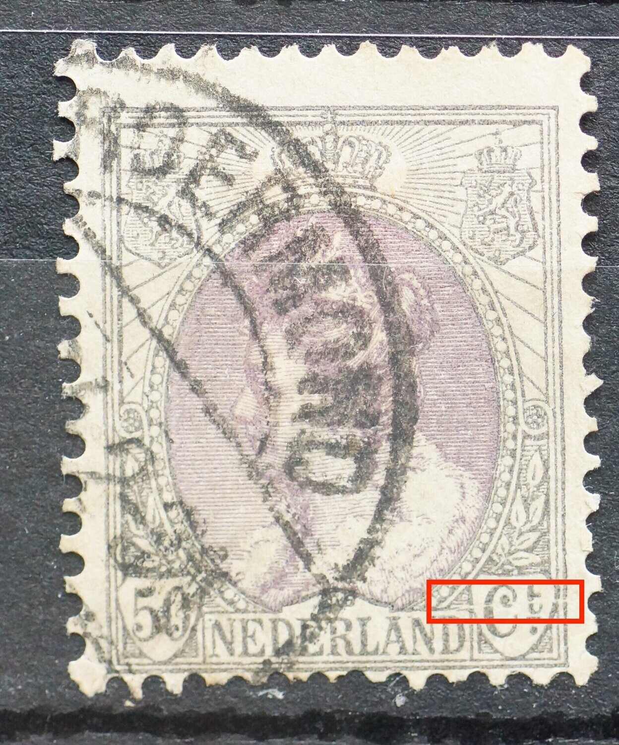 NVPH 75 - horizontale graveerkras door Ct.