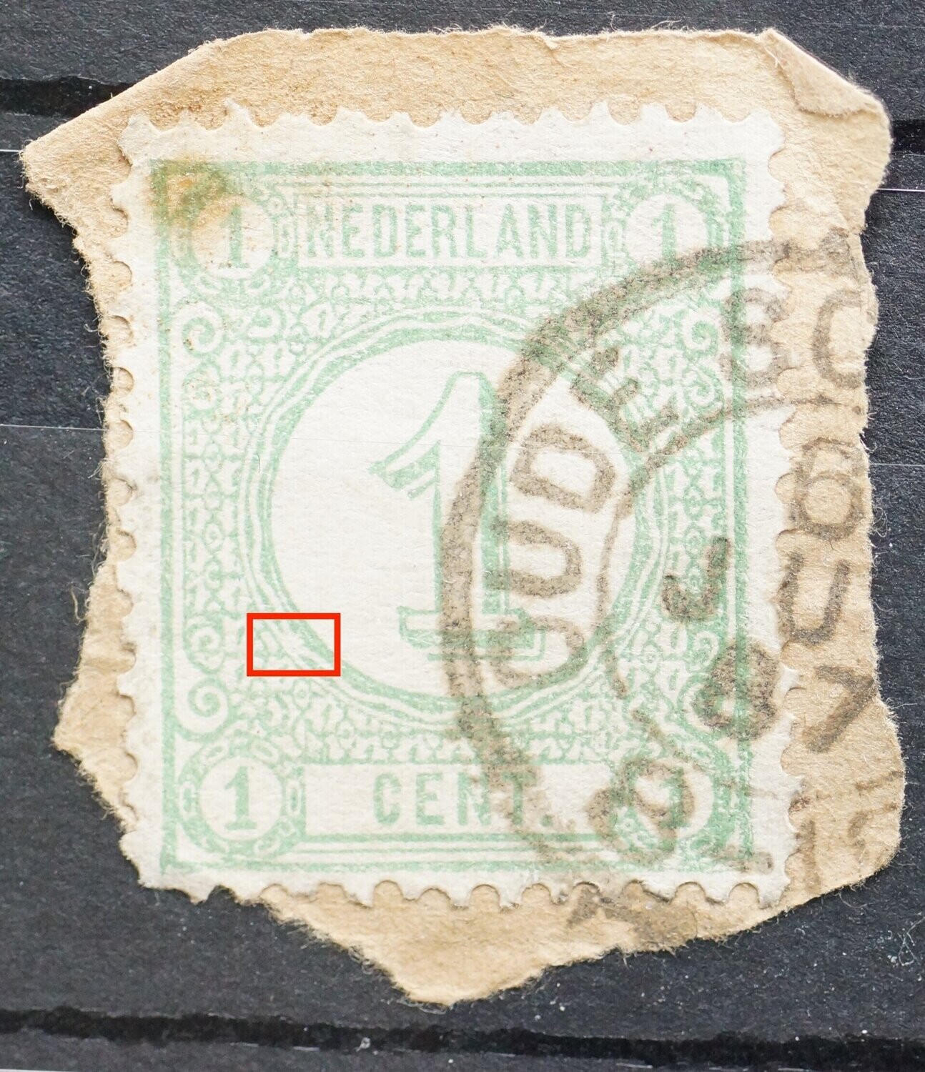 NVPH 31 (redelijk) - witte vlek rand medaillon links - zeldzaam gedeeltelijk kleinrond stempel Oude Schoot !