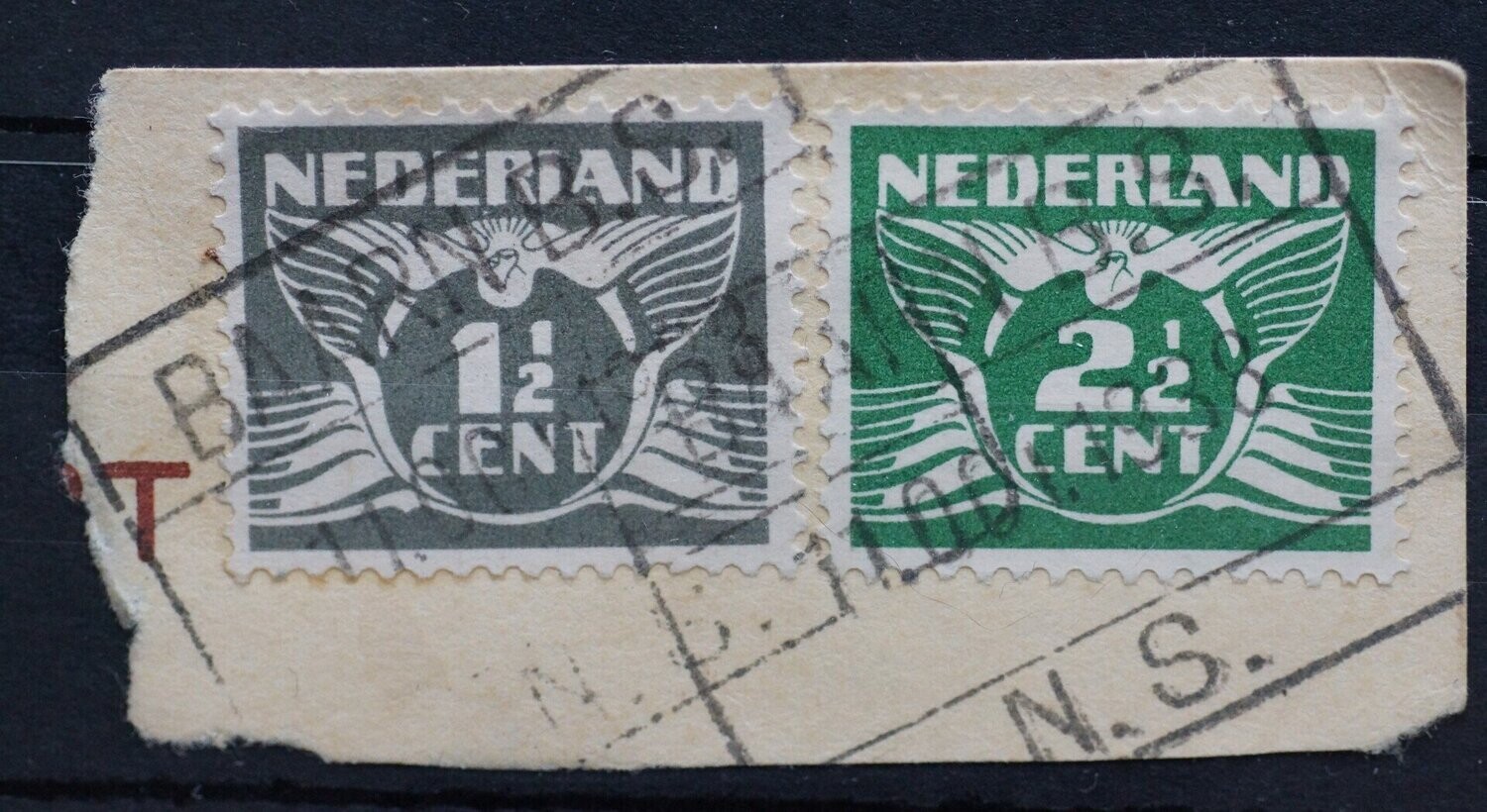 Spoorwegstempel Baarn op diverse zegels