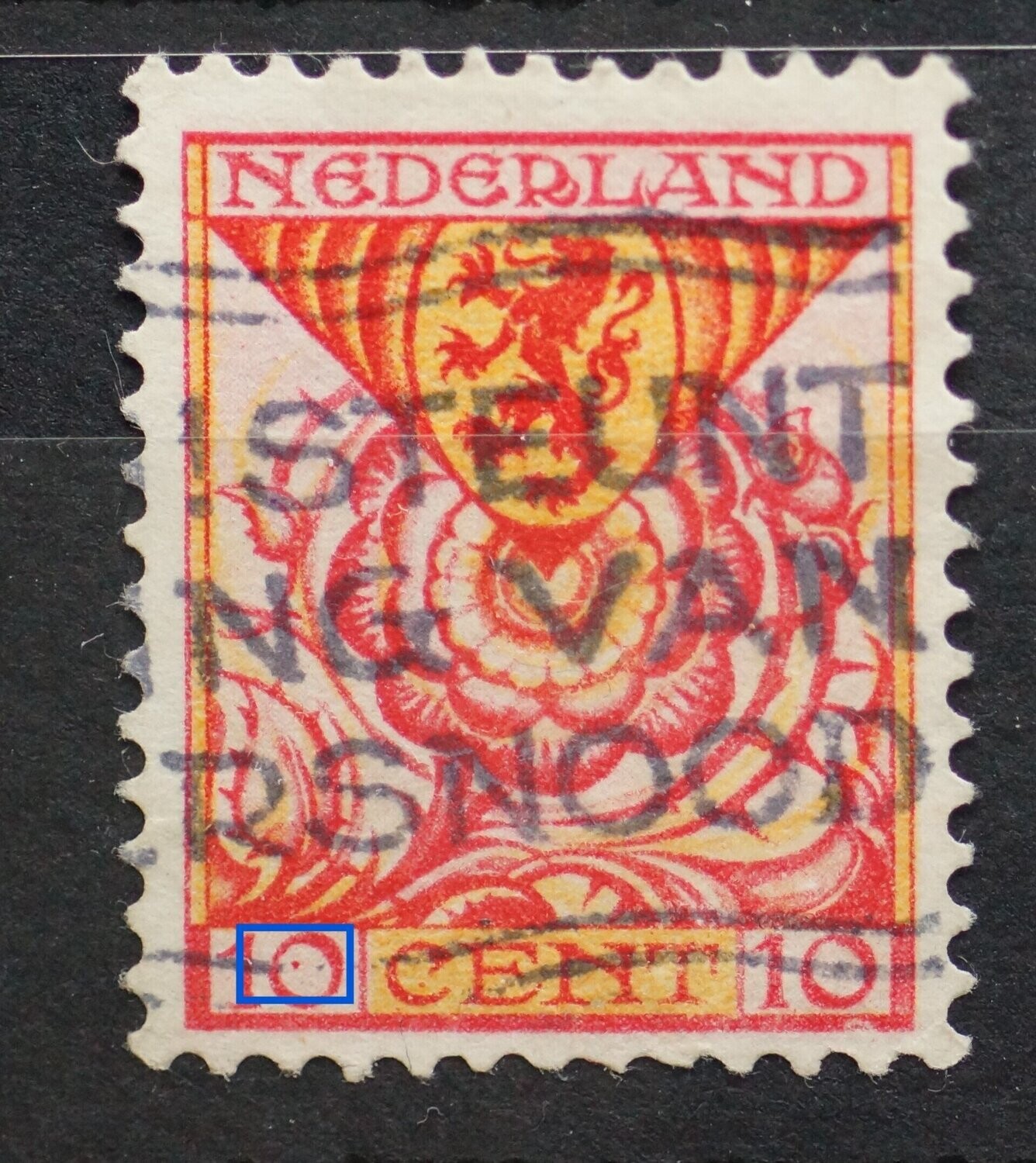 NVPH 168 - rode stip in 0 van 10