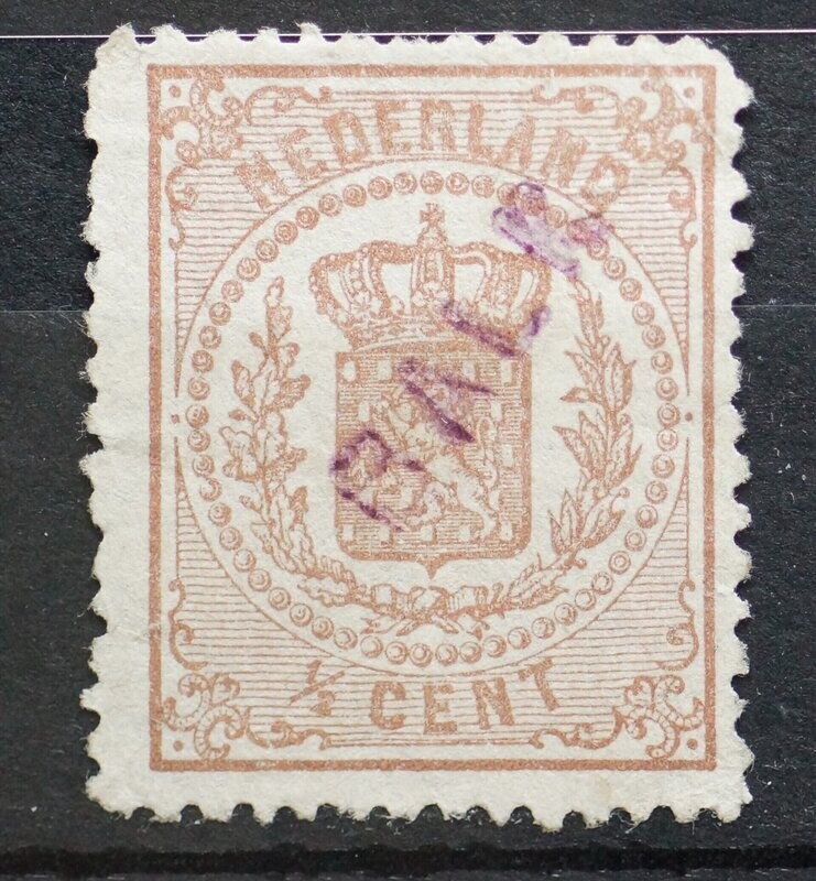 Balk (violet) op NVPH 13 Balk (violet) op NVPH 13