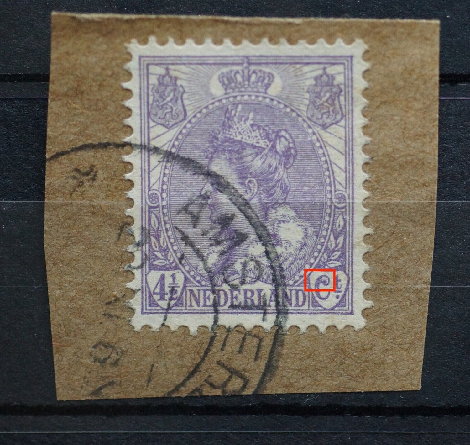 NVPH 59 - violette vlek in de C van Ct.