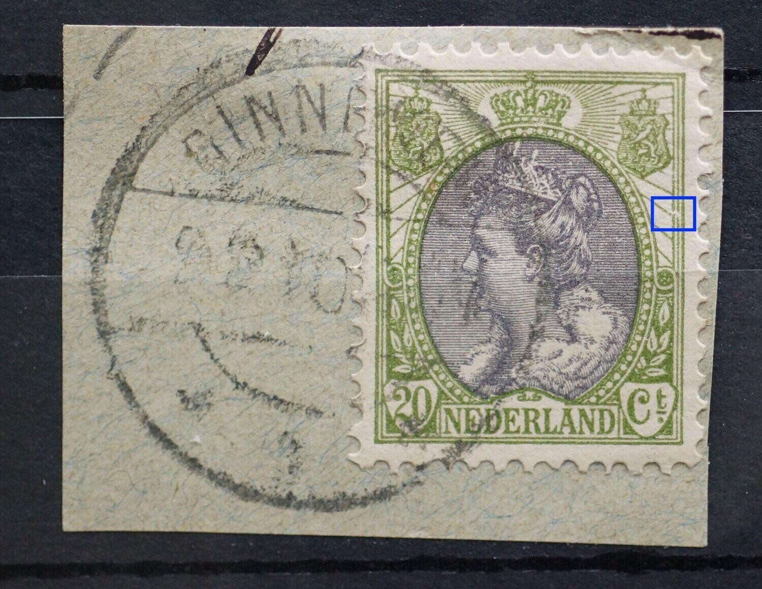 NVPH 69 - beschadigde kaderlijn rechts NVPH 69 - beschadigde kaderlijn rechts