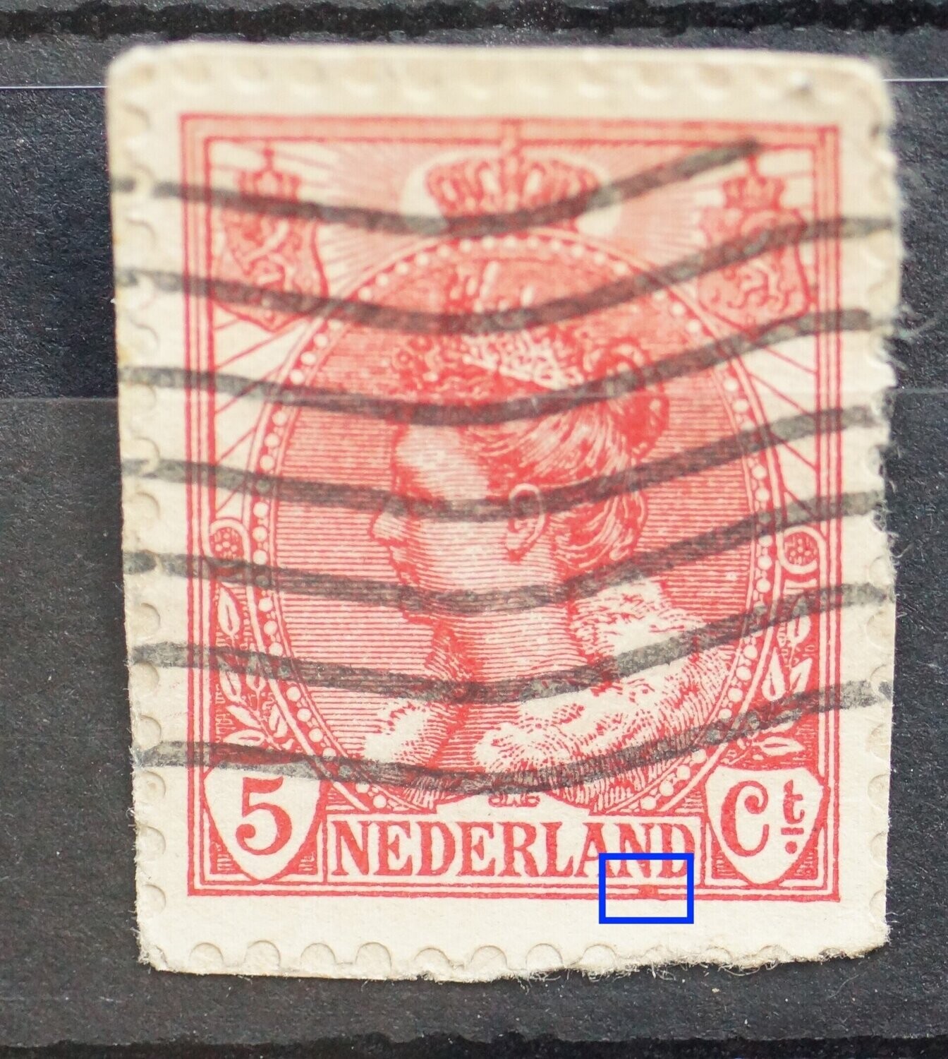 NVPH 60 - rode vlek onder de tweede N van NEDERLAND