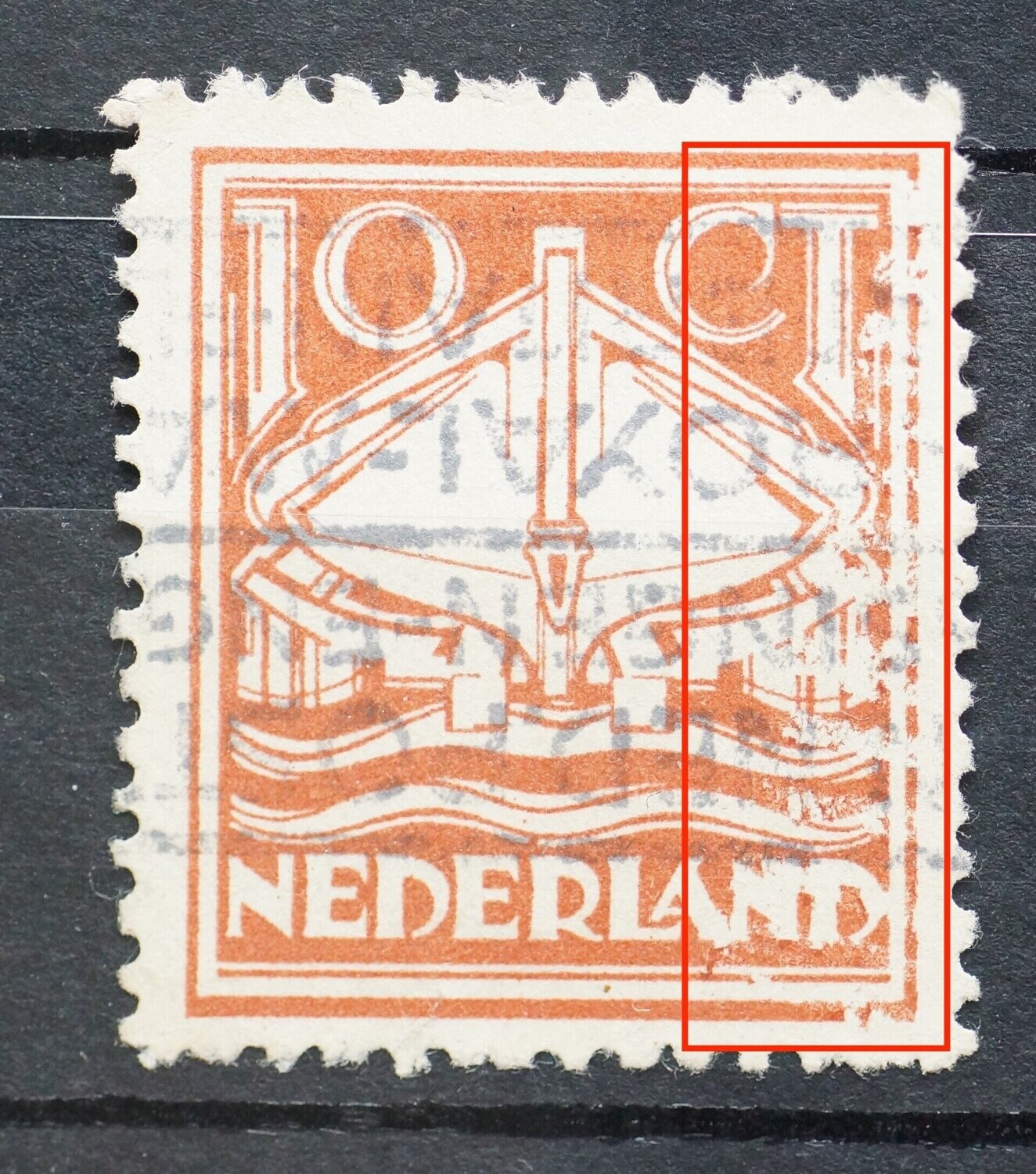 NVPH 140 - druktoeval? groot deel opdruk rechterzijde ontbreekt - geen schaafplek! NVPH 140 - druktoeval? groot deel opdruk rechterzijde ontbreekt - geen schaafplek!