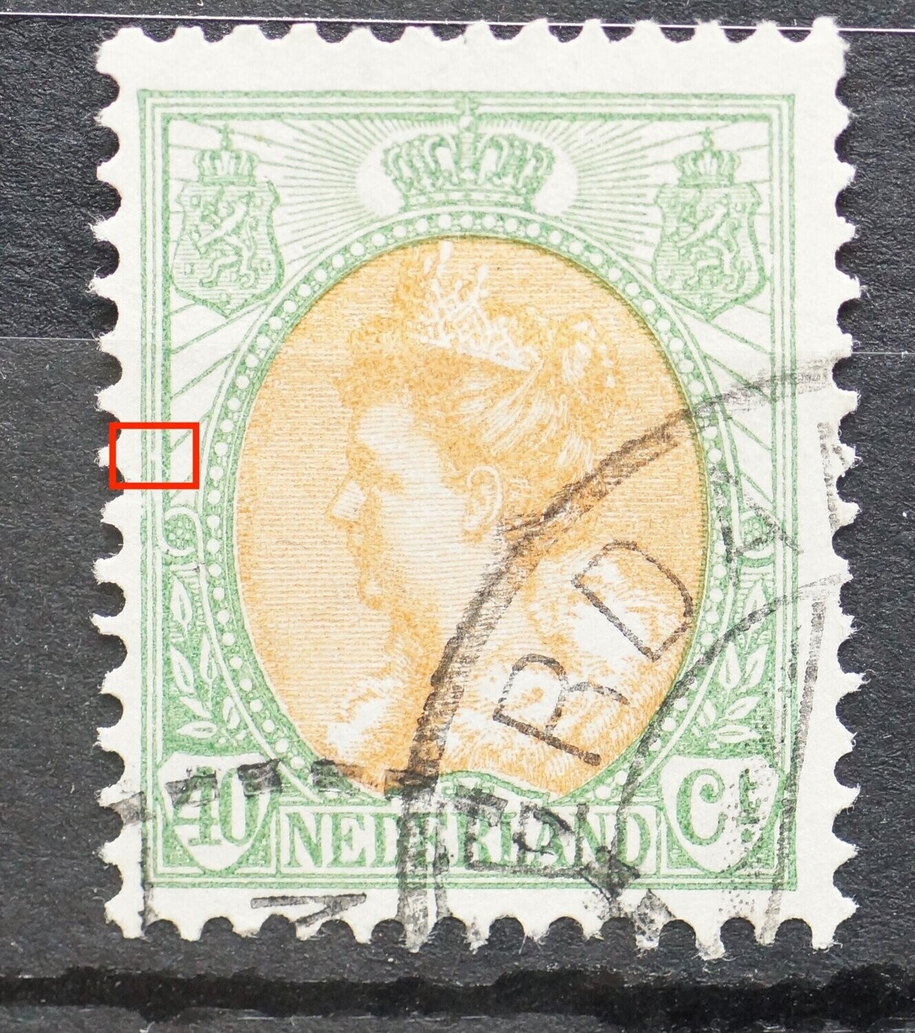 NVPH 73 - breuk in kaderlijn links