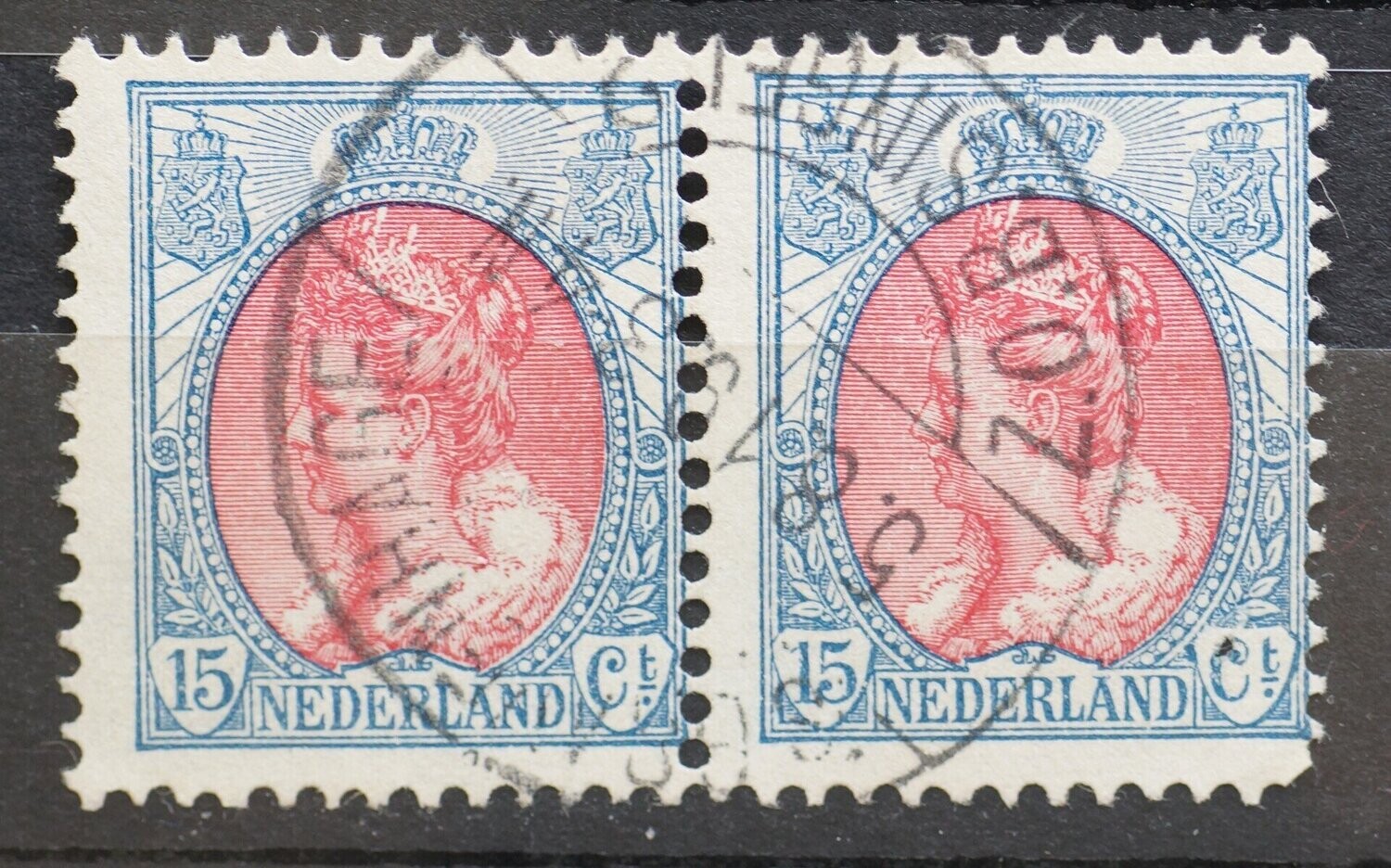 sGravenhage Z.O.B. Singel 2 op NVPH 65 (paar)