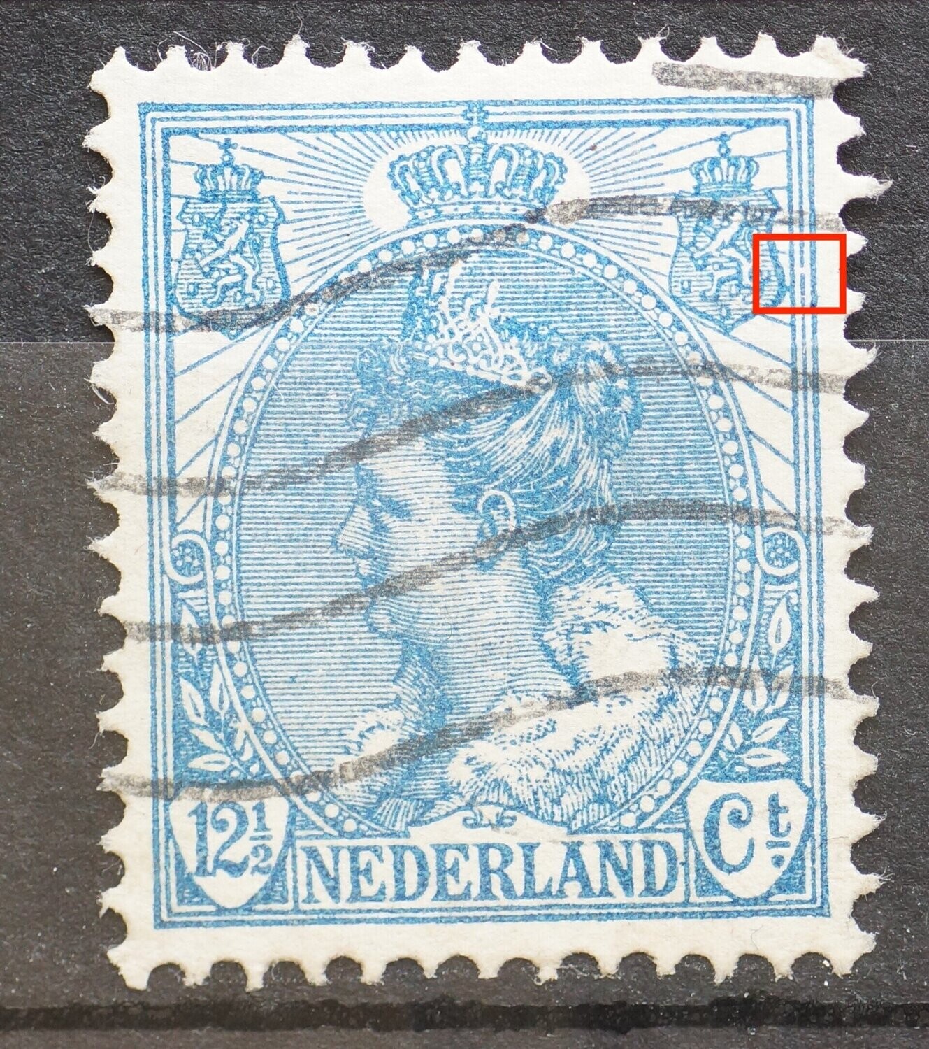 NVPH 63 - breukje in kaderlijn rechts