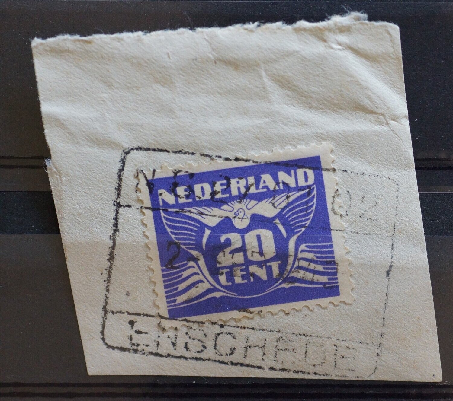 Spoorwegstempel Enschede op NVPH 386