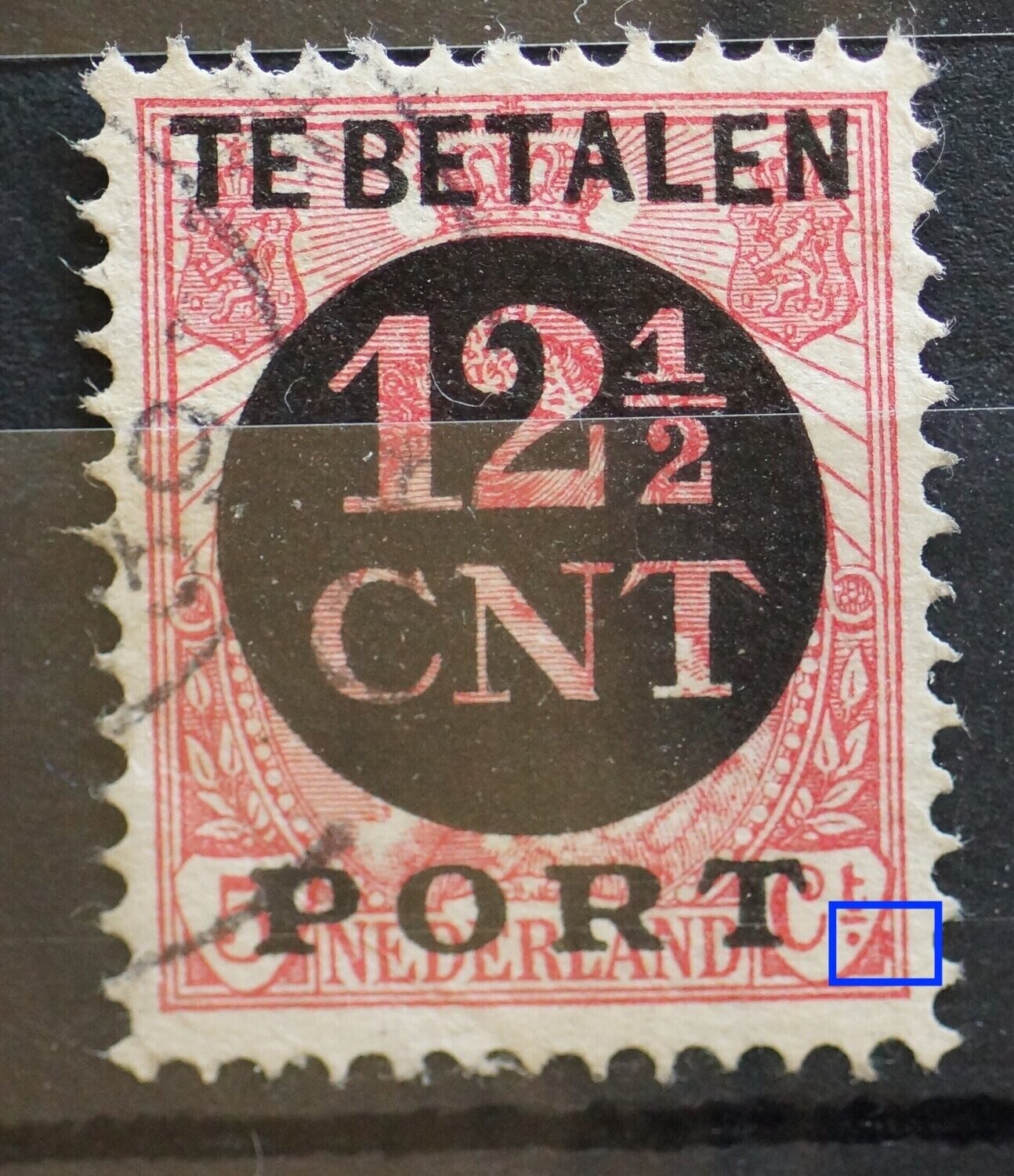 NVPH P68 - rode vlek rechts naast Ct.
