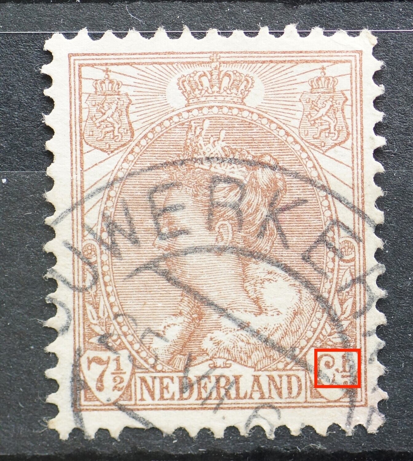 NVPH 61 - bruine vlek tussen C en t.