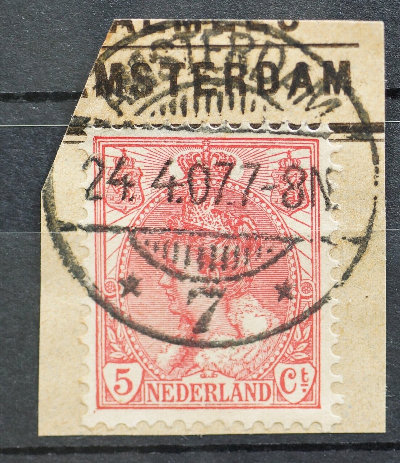 Amsterdan 7 op NVPH 60 - plaatfout