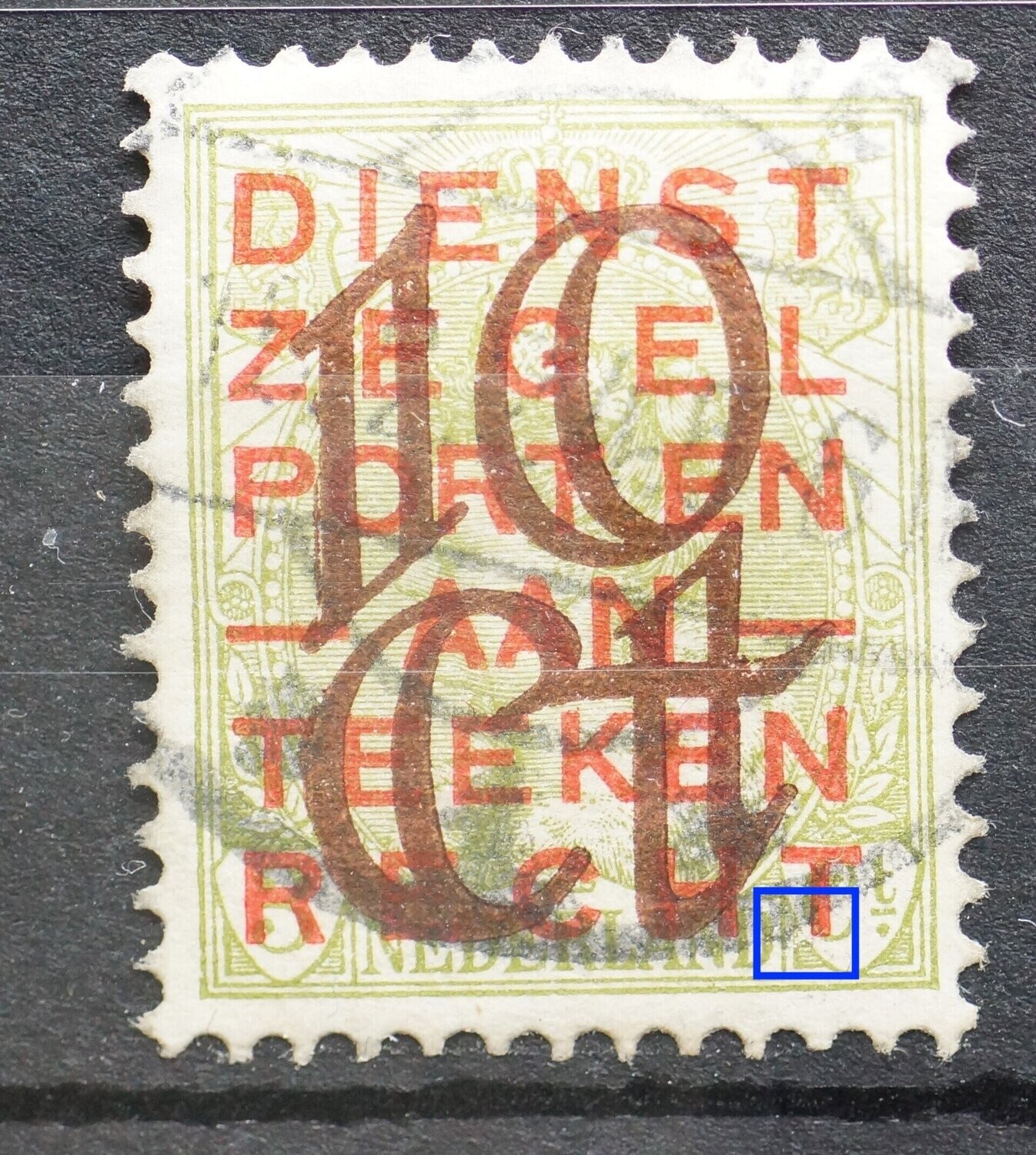 NVPH 132 - breuk in schild Ct. NVPH 132 - breuk in schild Ct.