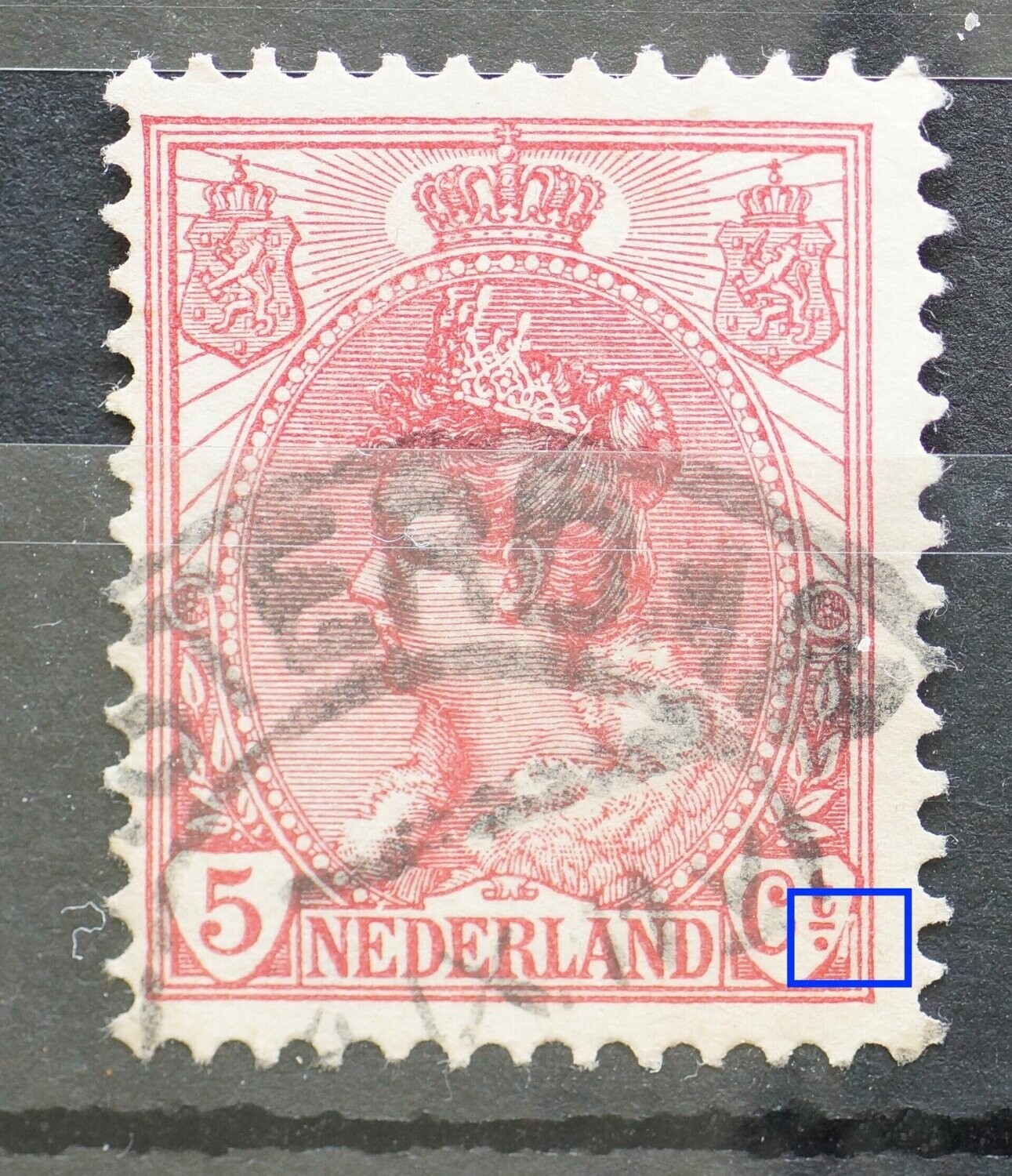 NVPH 60 - beschadiging rechts van Ct.