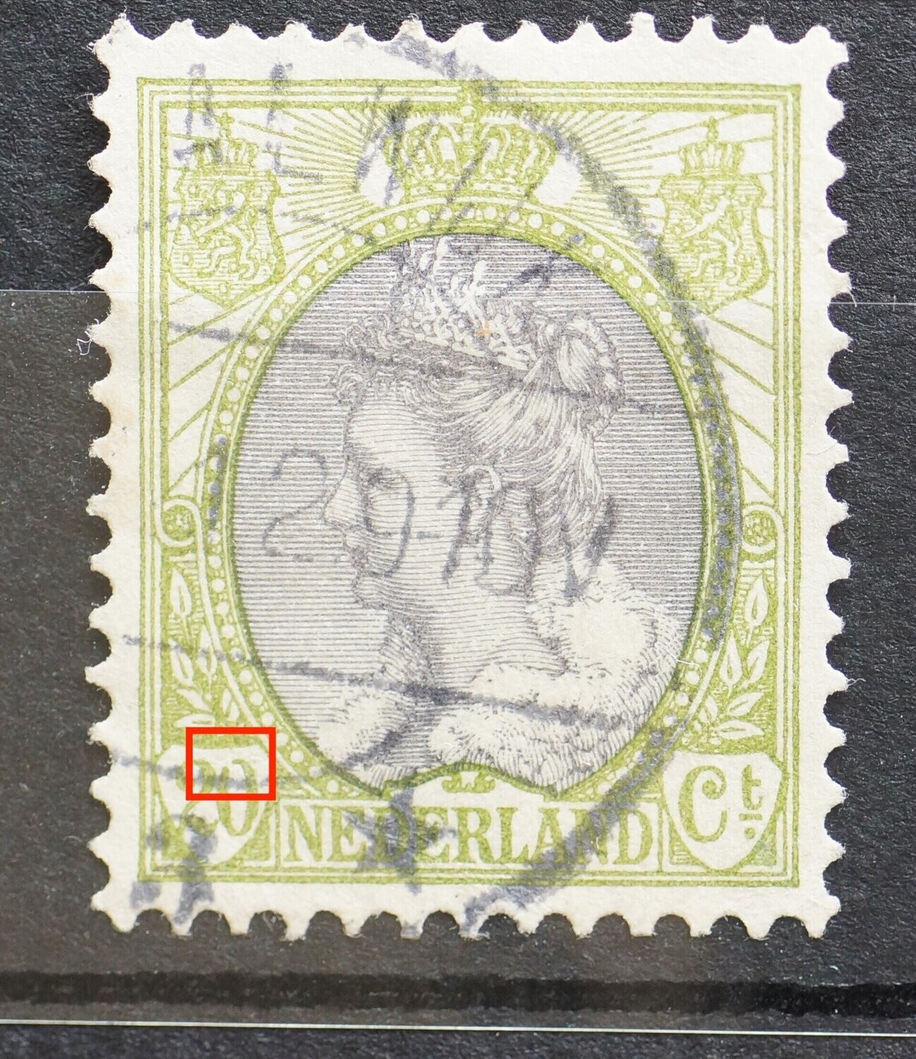 NVPH 69 - o.a. breuk in bovenzijde 0 van 20