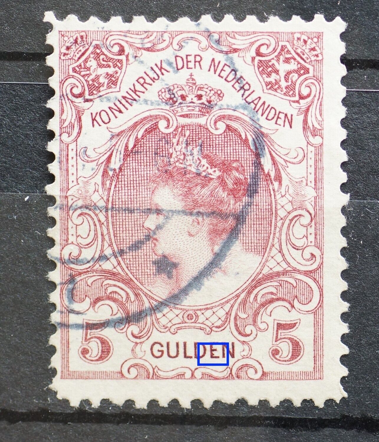 NVPH 79 - steenrode punt in de E van GULDEN NVPH 79 - steenrode punt in de E van GULDEN