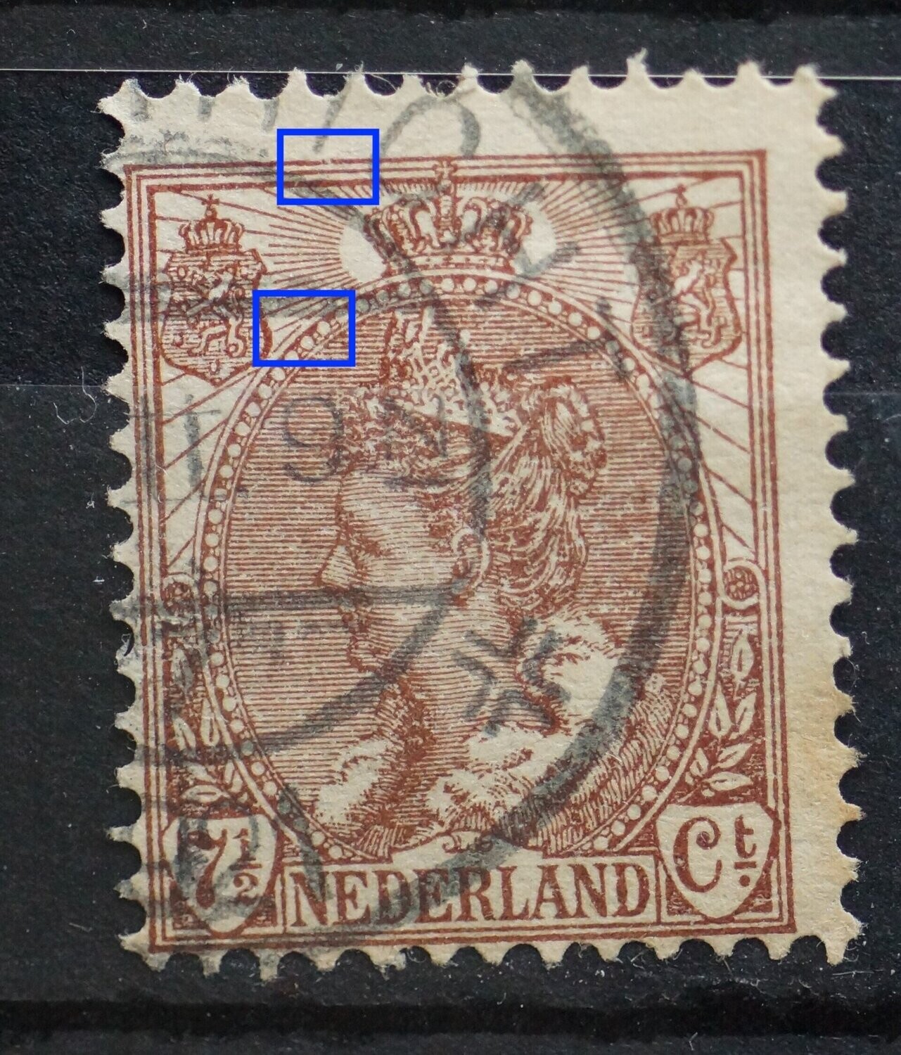 NVPH 61 - o.a. breuk in rand medaillon NVPH 61 - o.a. breuk in rand medaillon