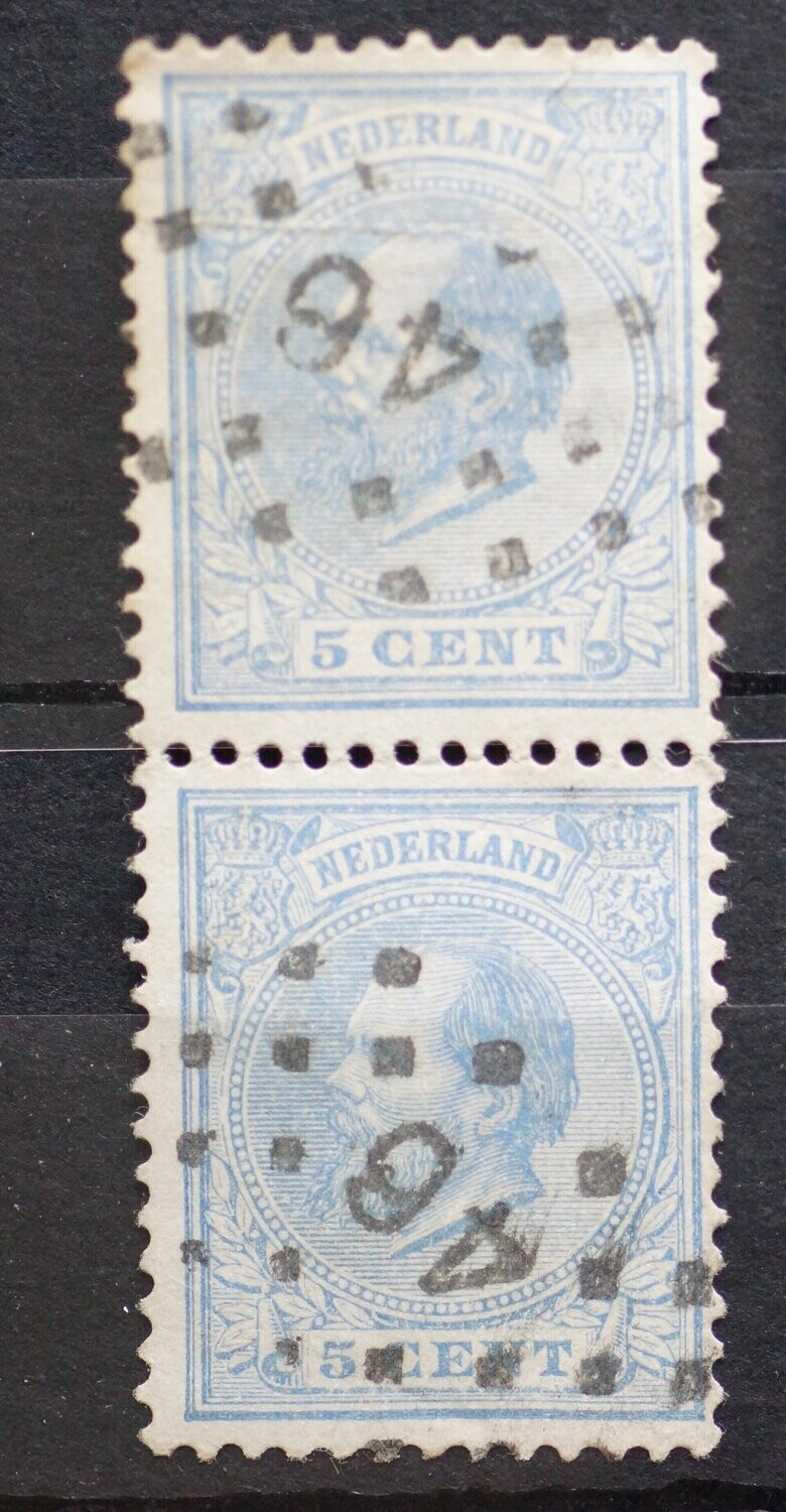 46 (Haarlem) op NVPH 19 (paar)