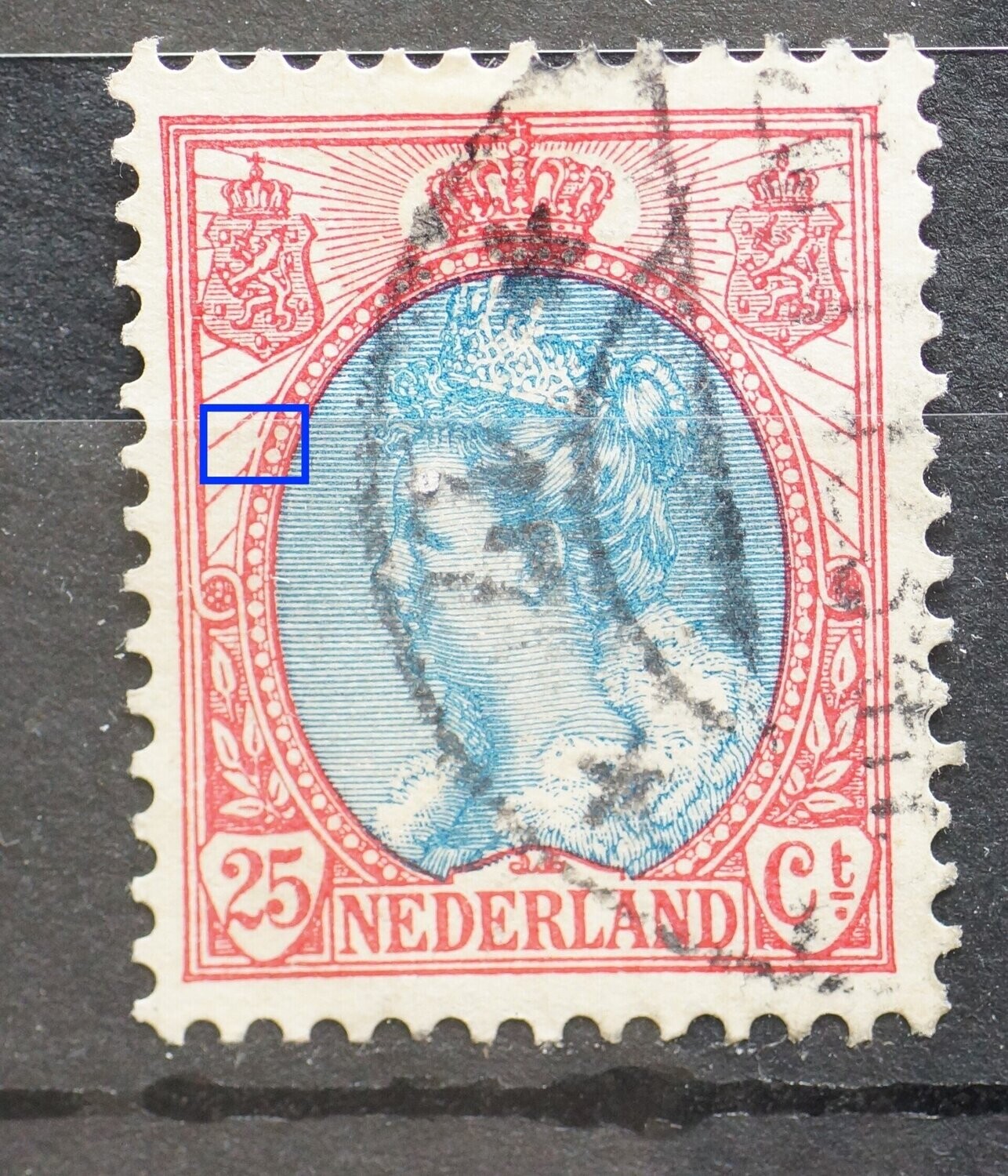 NVPH 71 - breuk in rand medaillon links