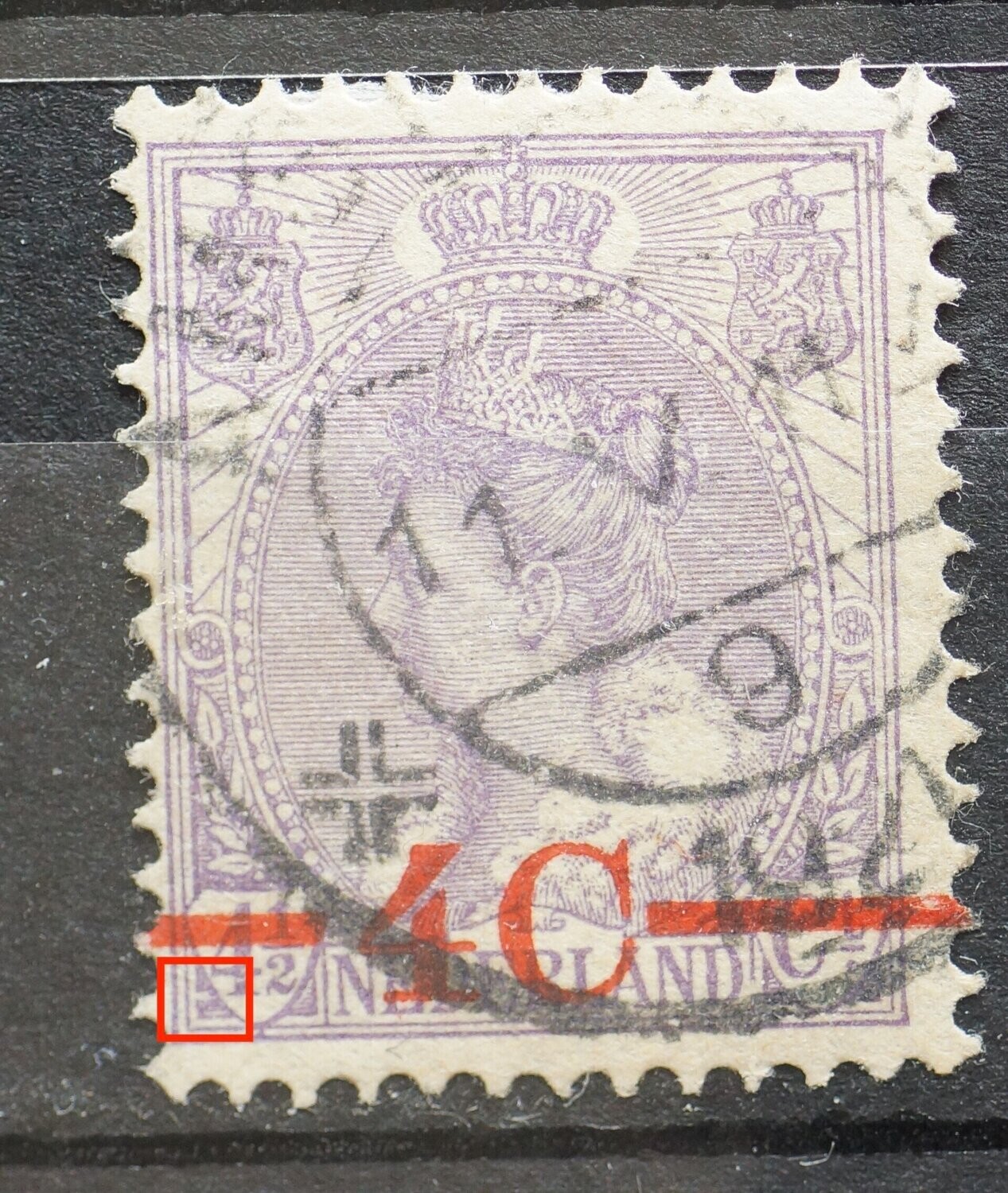 NVPH 106 - witte vlek voor 4 1/2