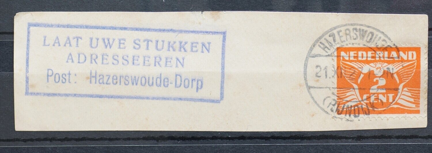 Hazerswoude (Rijndijk) op NVPH 173 met bijzonder stempel Hazerswoude-Dorp