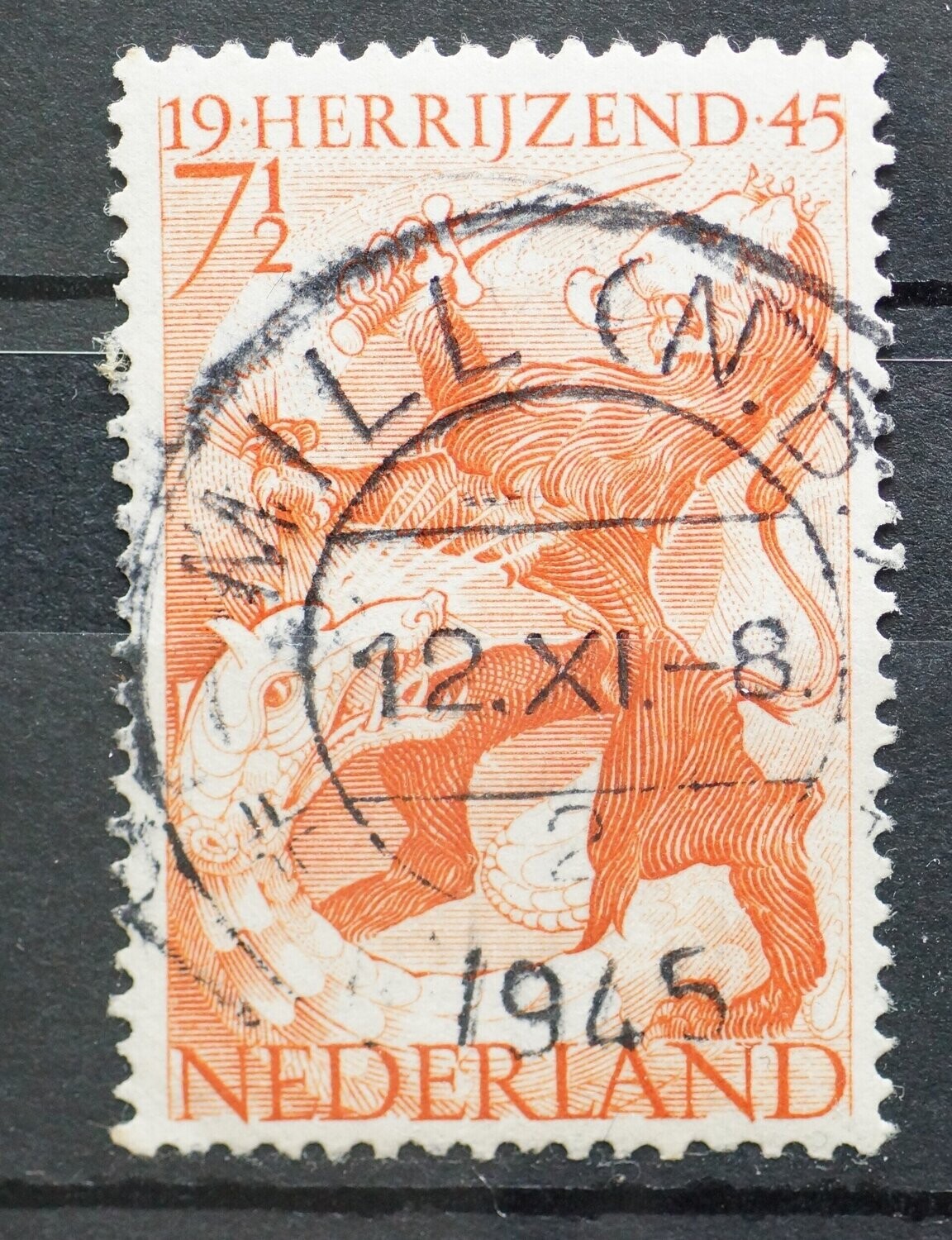 Mill (N.B.) 2 - open 4 van 1945 - op NVPH 443 Mill (N.B.) 2 - open 4 van 1945 - op NVPH 443