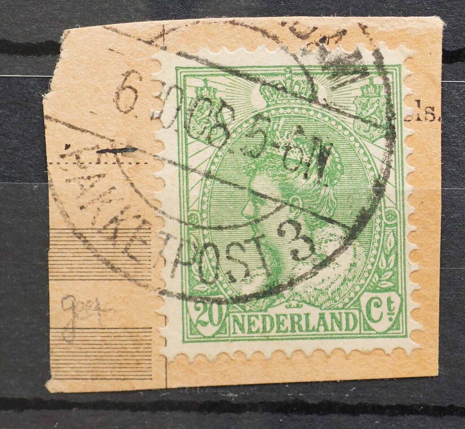 Amsterdam Pakketpost 3 op NVPH 68 Amsterdam Pakketpost 3 op NVPH 68