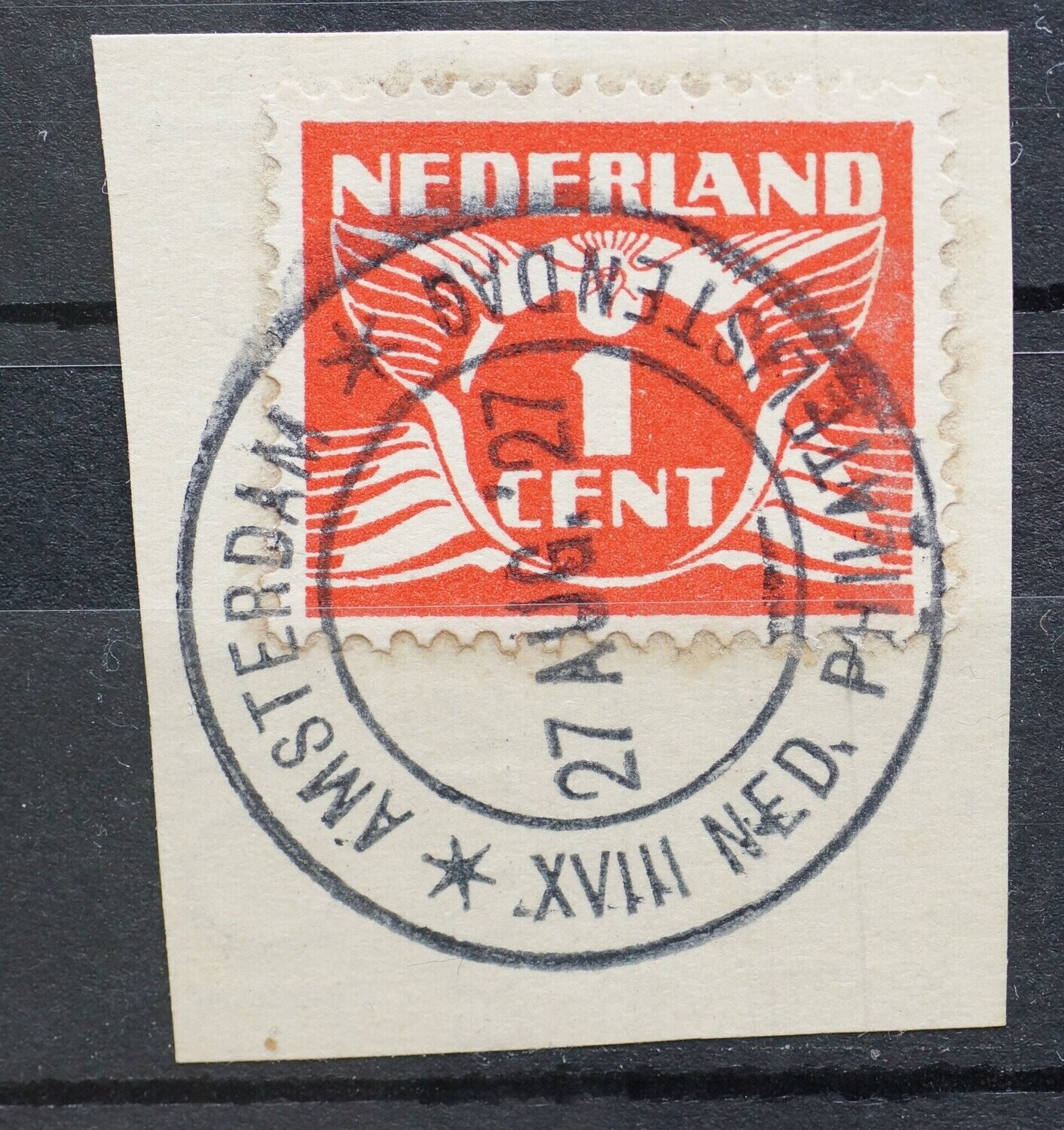 Reclamehandtsempel 18e Ned. Philatelistendag op NVPH 170