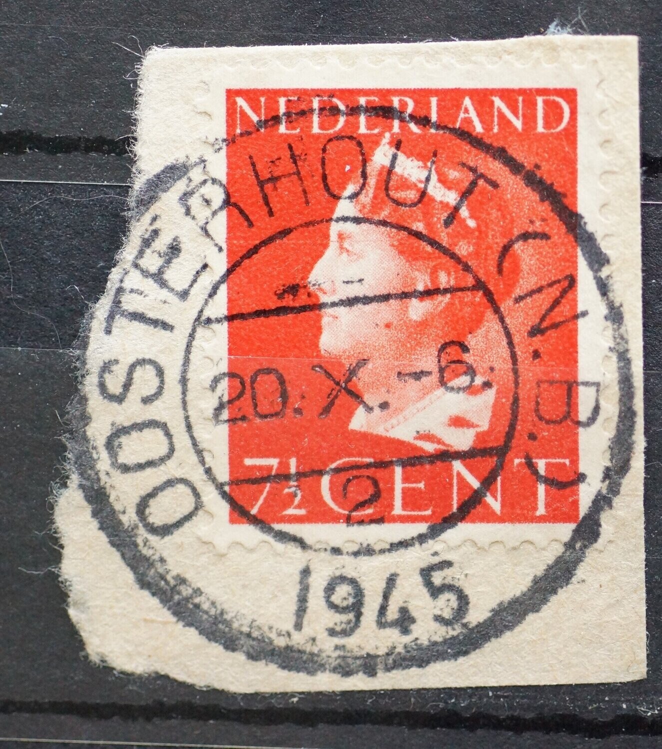 Oosterhout (N.B.) 2 op NVPH 334 - open 4 van 1945