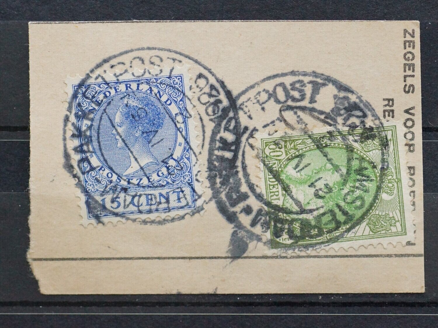 Amsterdam-Pakketpost 2 op NVPH 76 en 155 - leuke mengfrankering! Amsterdam-Pakketpost 2 op NVPH 76 en 155 - leuke mengfrankering!