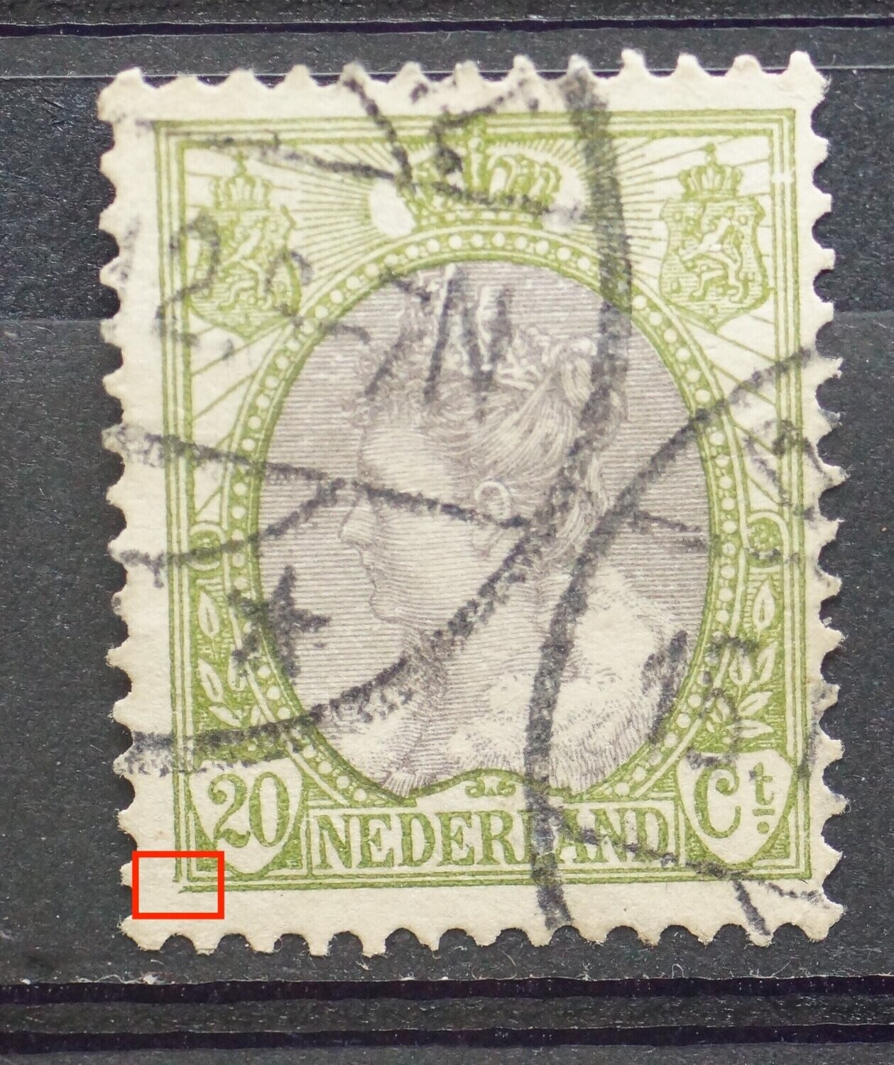 NVPH 69 - ontbrekende linker onderhoek