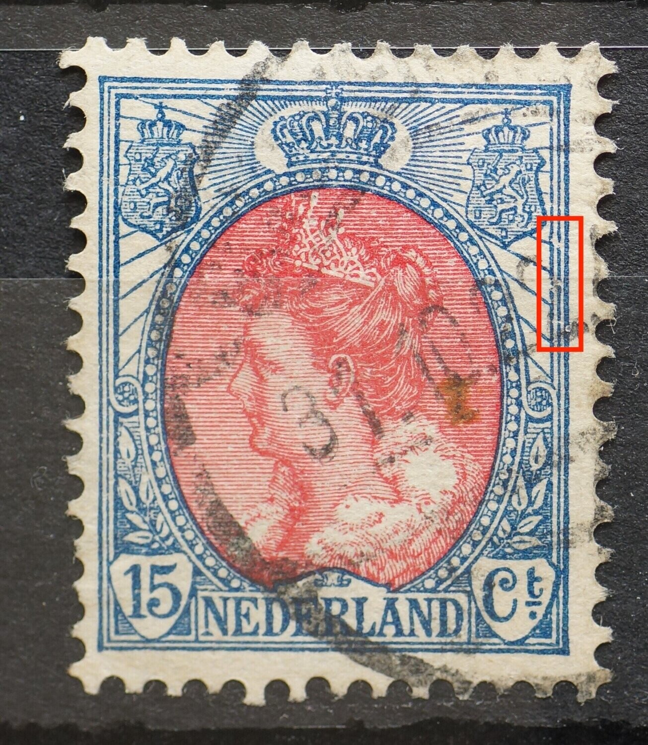 NVPH 65 - breukjes in kaderlijnen rechts NVPH 65 - breukjes in kaderlijnen rechts