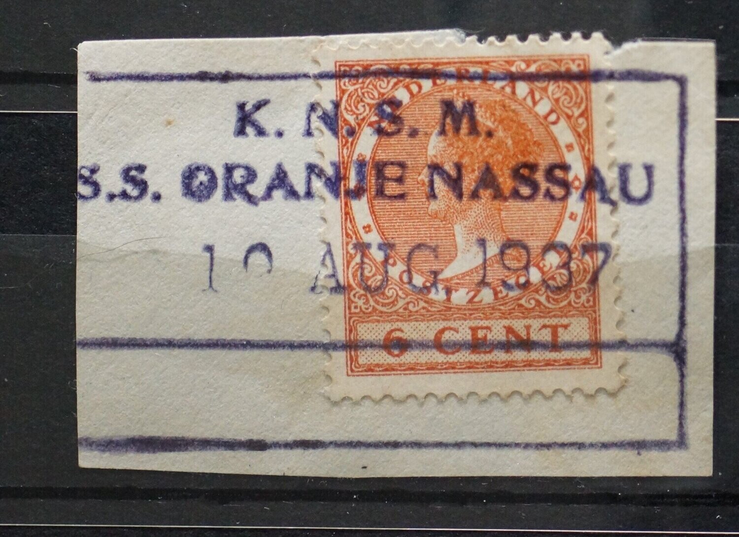 Bootsempel SS Ornaje Nassau op NVPH 178