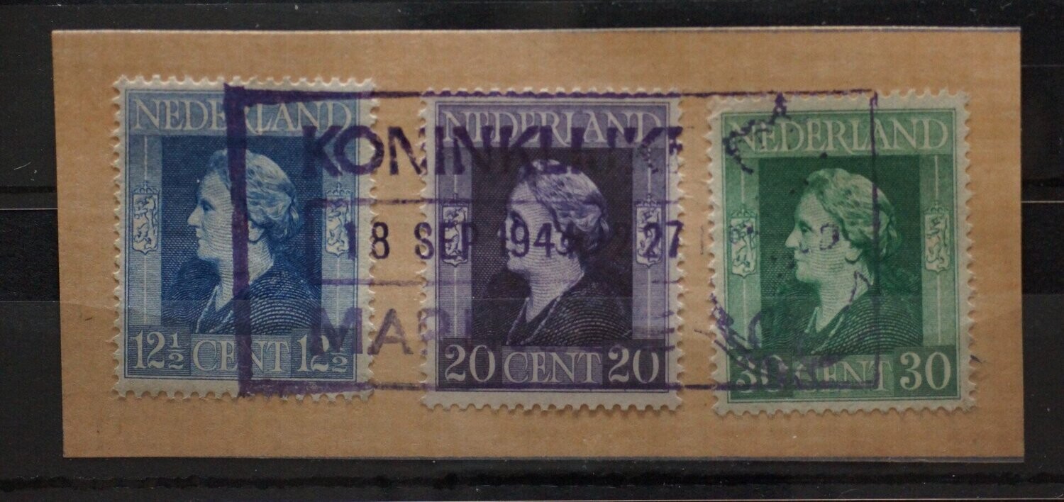 Marinestempel op NVPH 434, 437 en 440