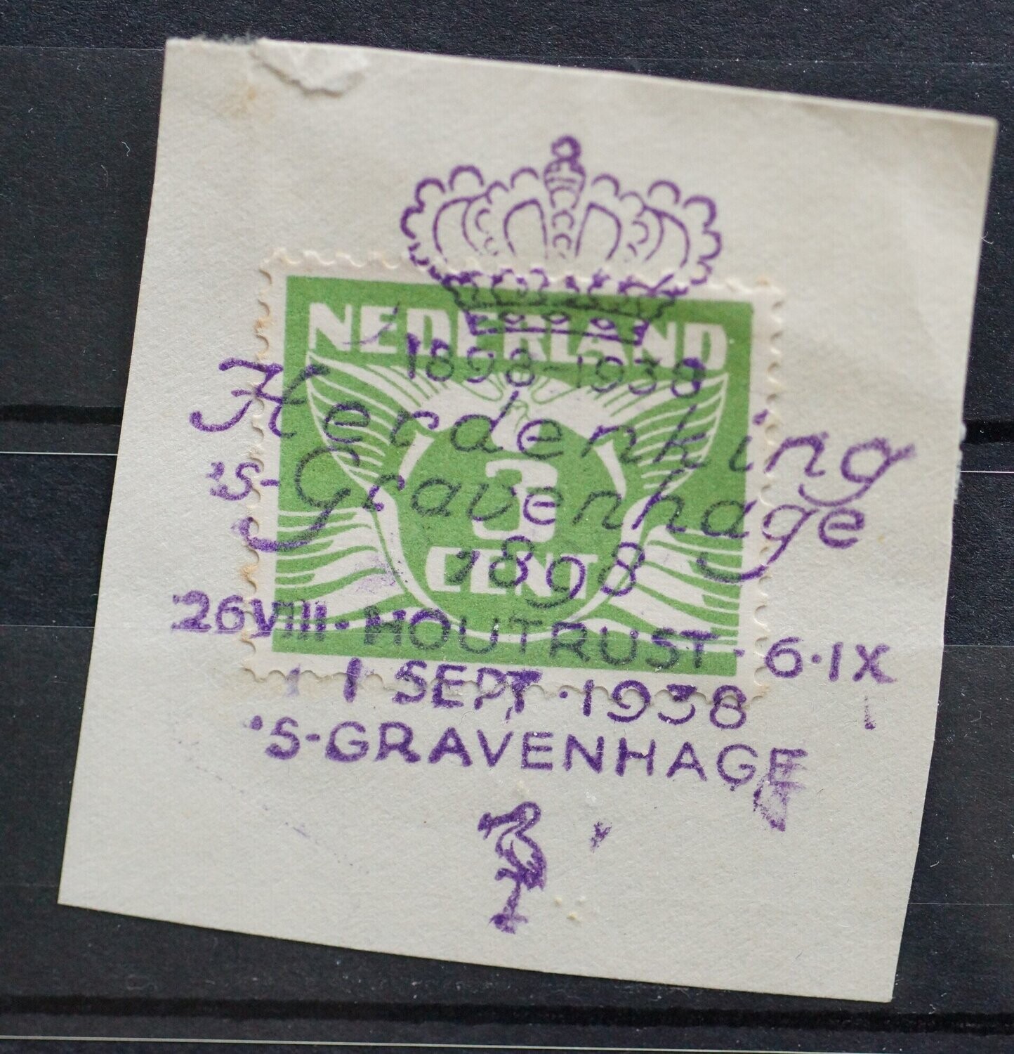 Gelegenheidsstempel 40 jaar Wilhelmina op NVPH 175