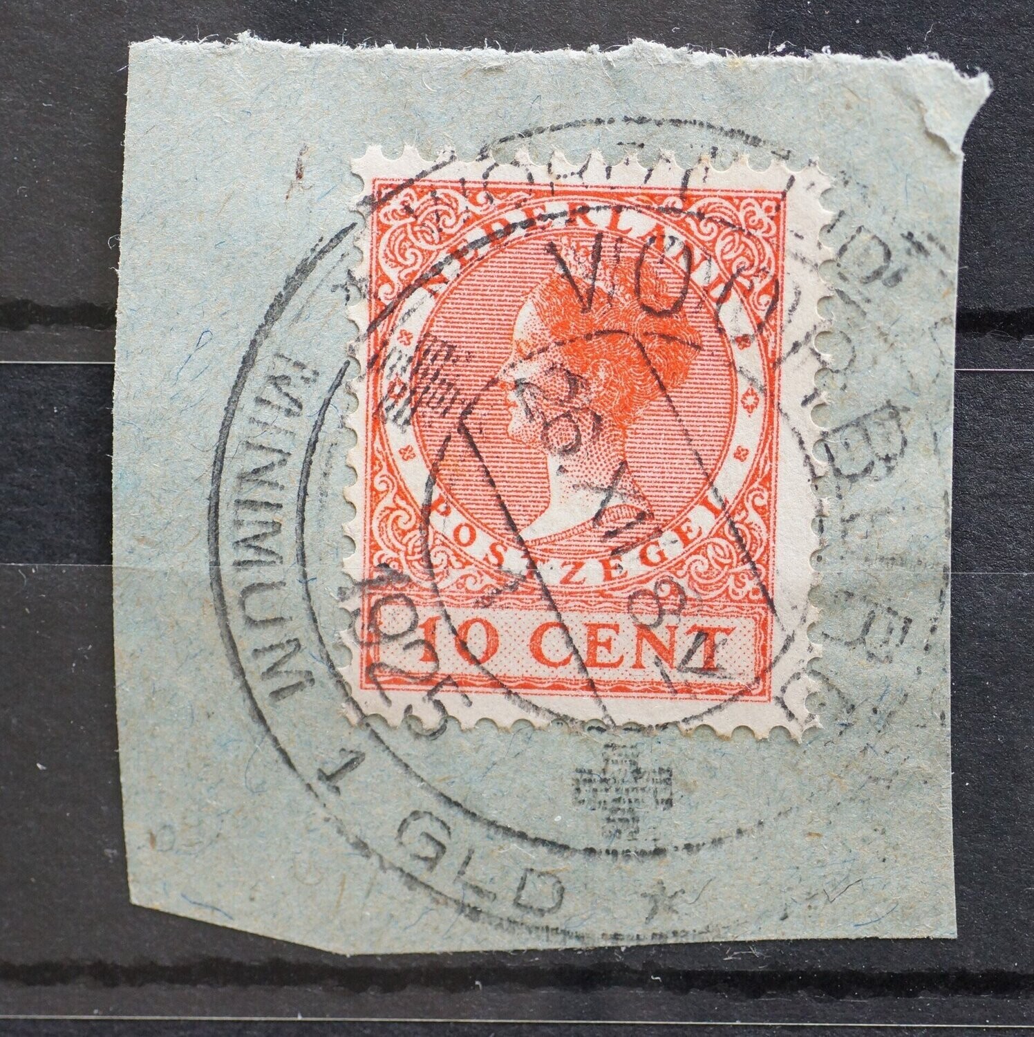 Reclamehandstempel Rode Kruis Voorburg op NVPH 153