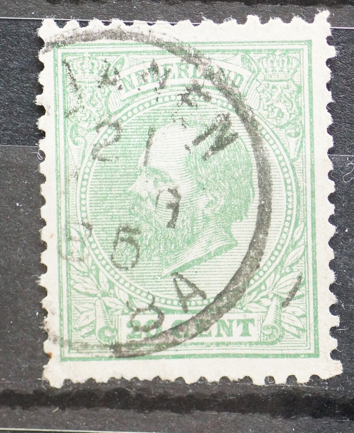Tweeletter stempel Vianen op NVPH 24