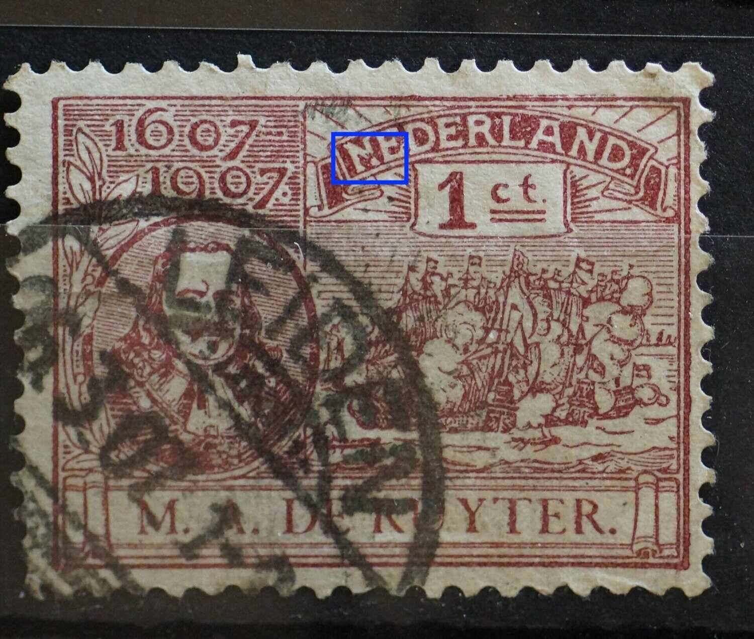 NVPH 88 - rode vlek in eerste N van NEDERLAND