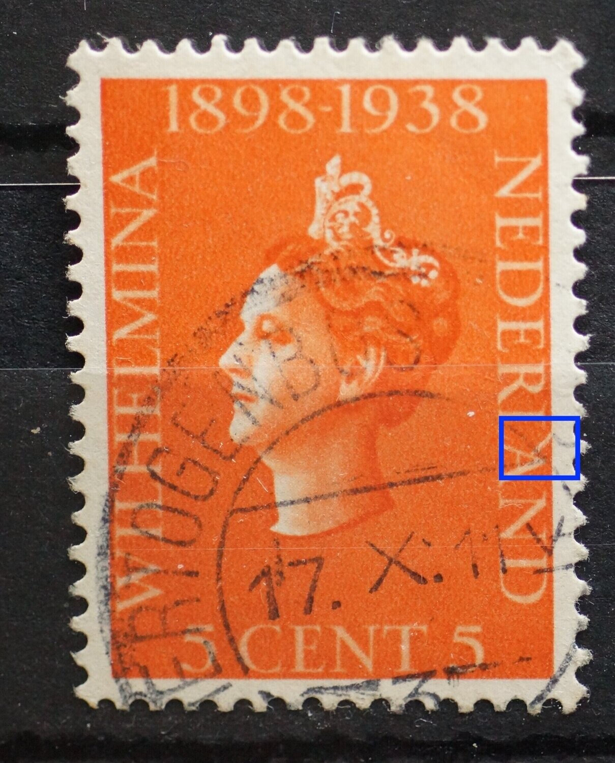 NVPH 311 - streepje aan de A van NEDERLAND