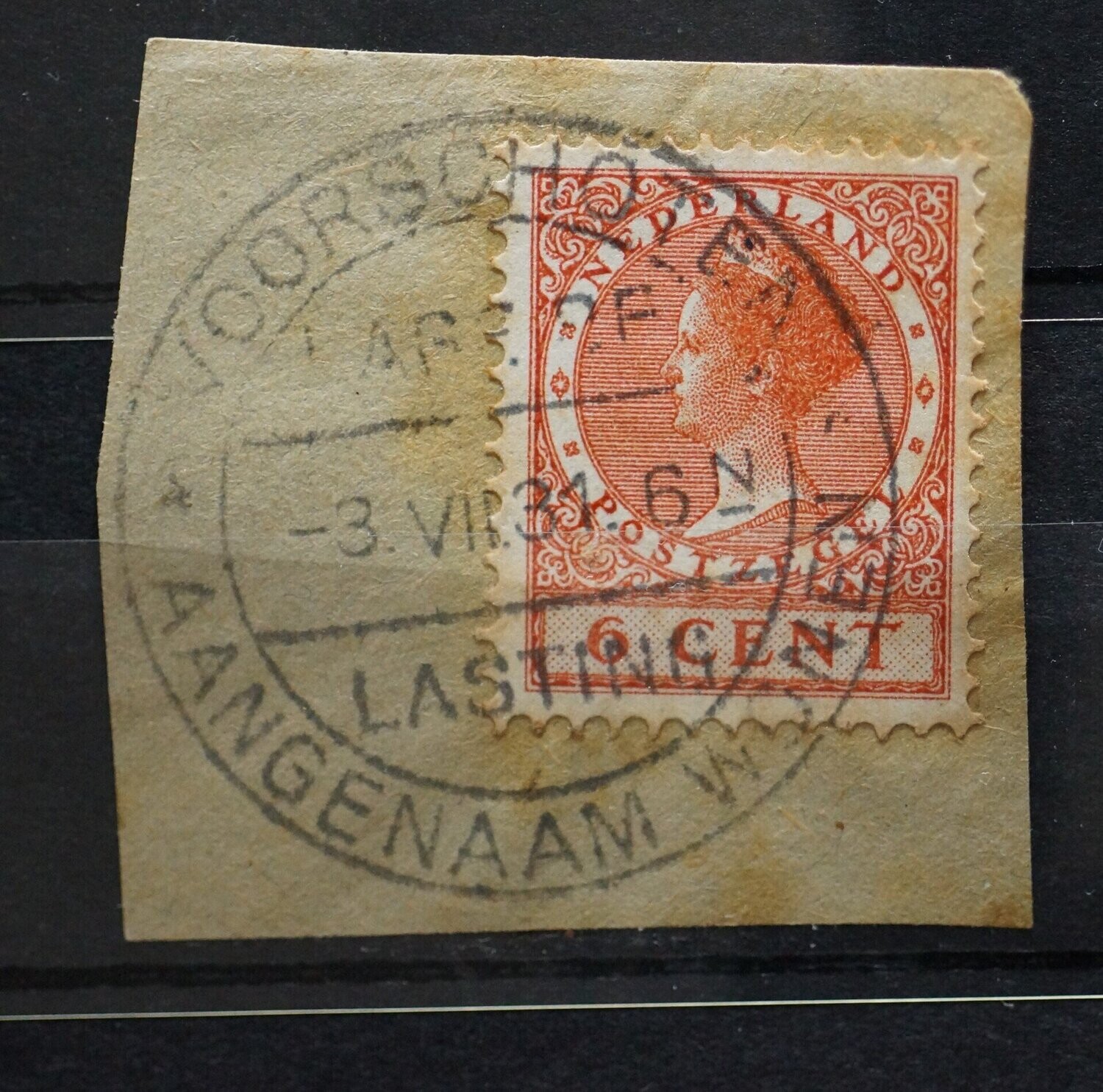 Reclamehandstempel Voorschoten op NVPH 178 Reclamehandstempel Voorschoten op NVPH 178