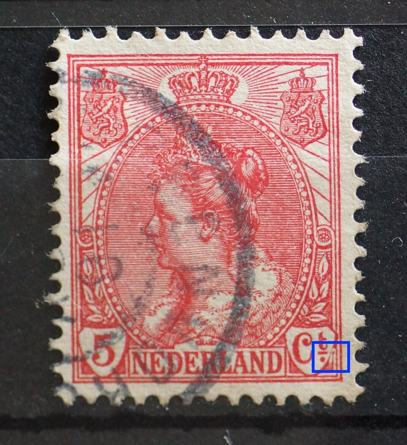 NVPH 60 - beschadiging rechts van Ct.