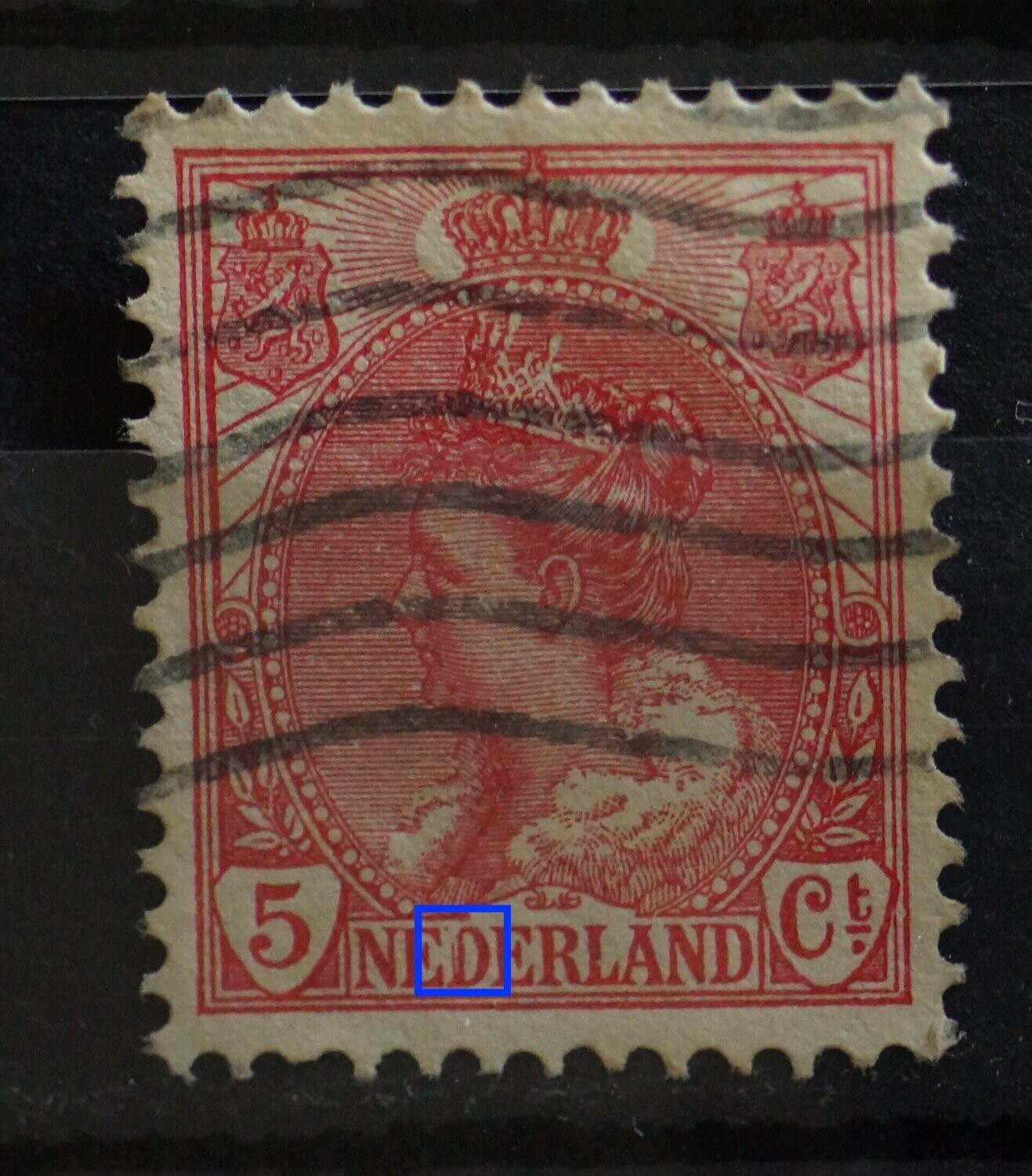 NVPH 60 - gespleten eerste D van NEDERLAND