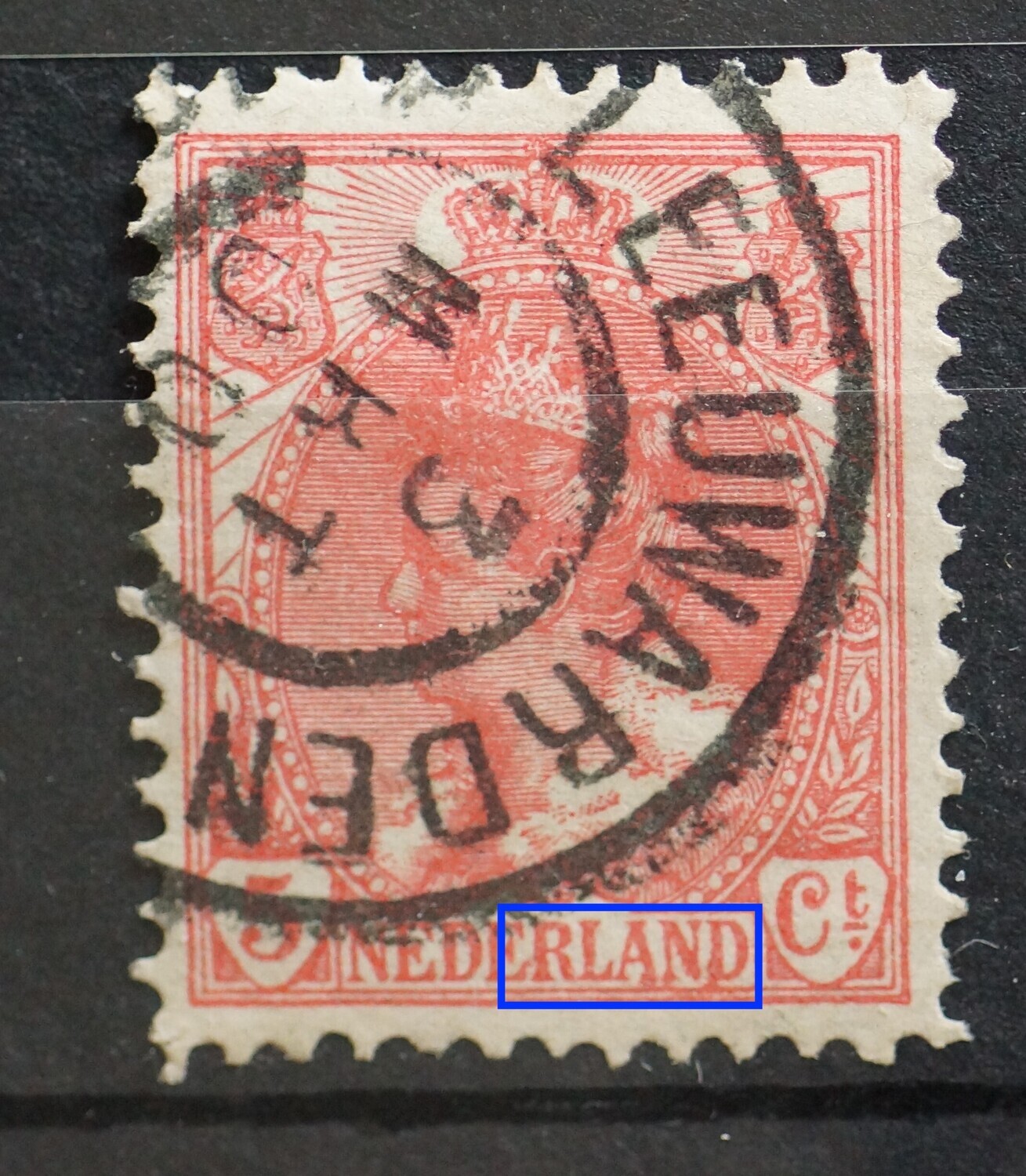 NVPH 60 - rode vlekken in NEDERLAND
