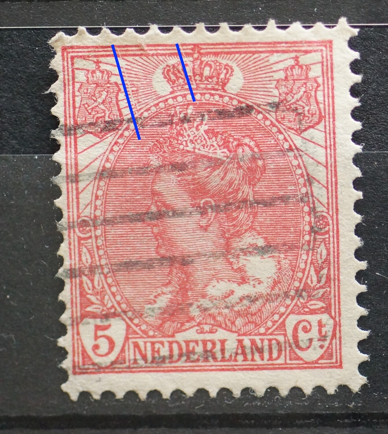 NVPH 60 - graveerkrassen boven