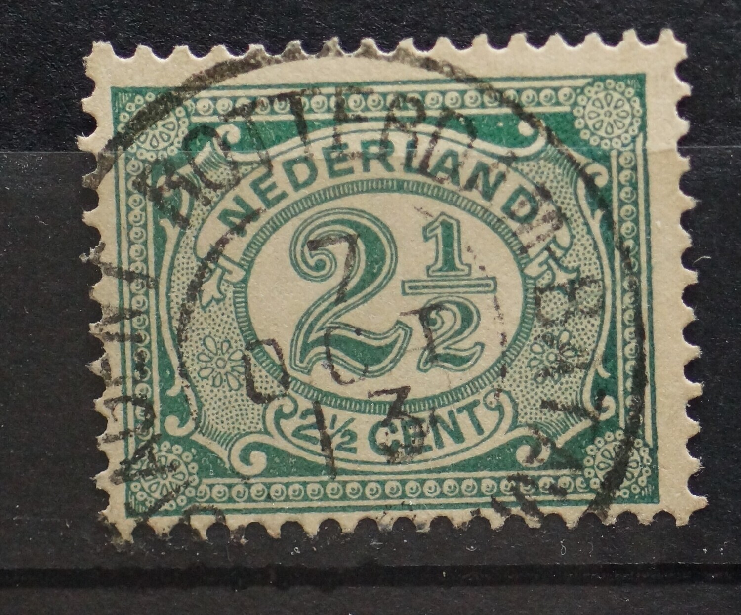 Postagent Rotterdam-Batavia op NVPH 55