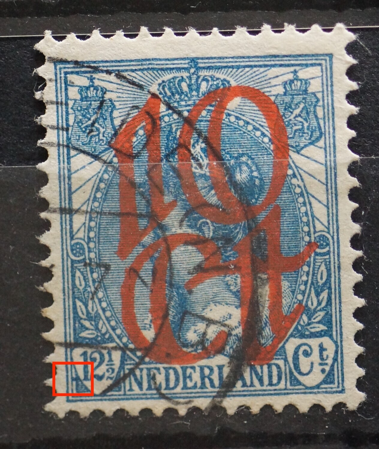 NVPH 118 - blauwe stip voor de 12 1/2